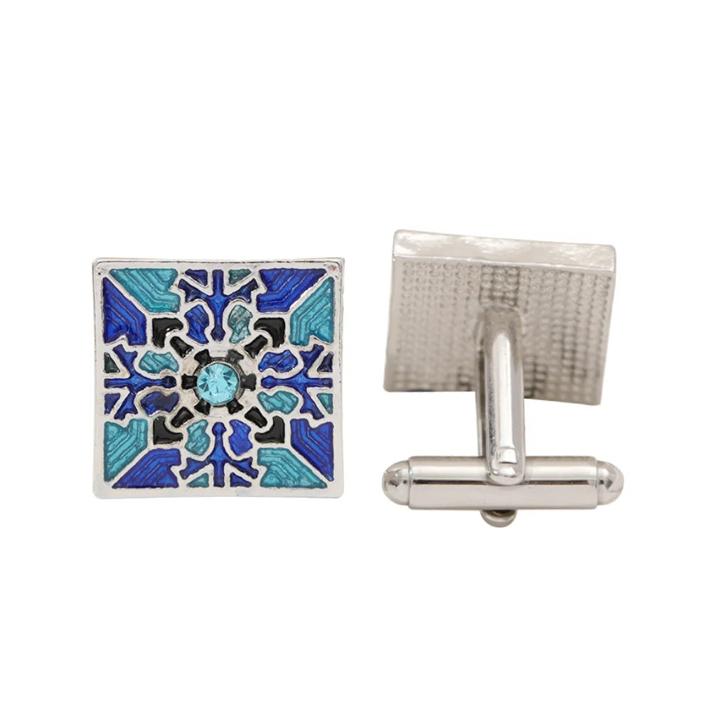 New Blue Design Men's French Cufflinks