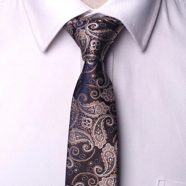 Paisley design champagne tie 6cm