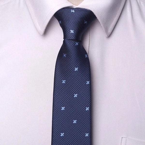 Navy with small blue flower 6cm