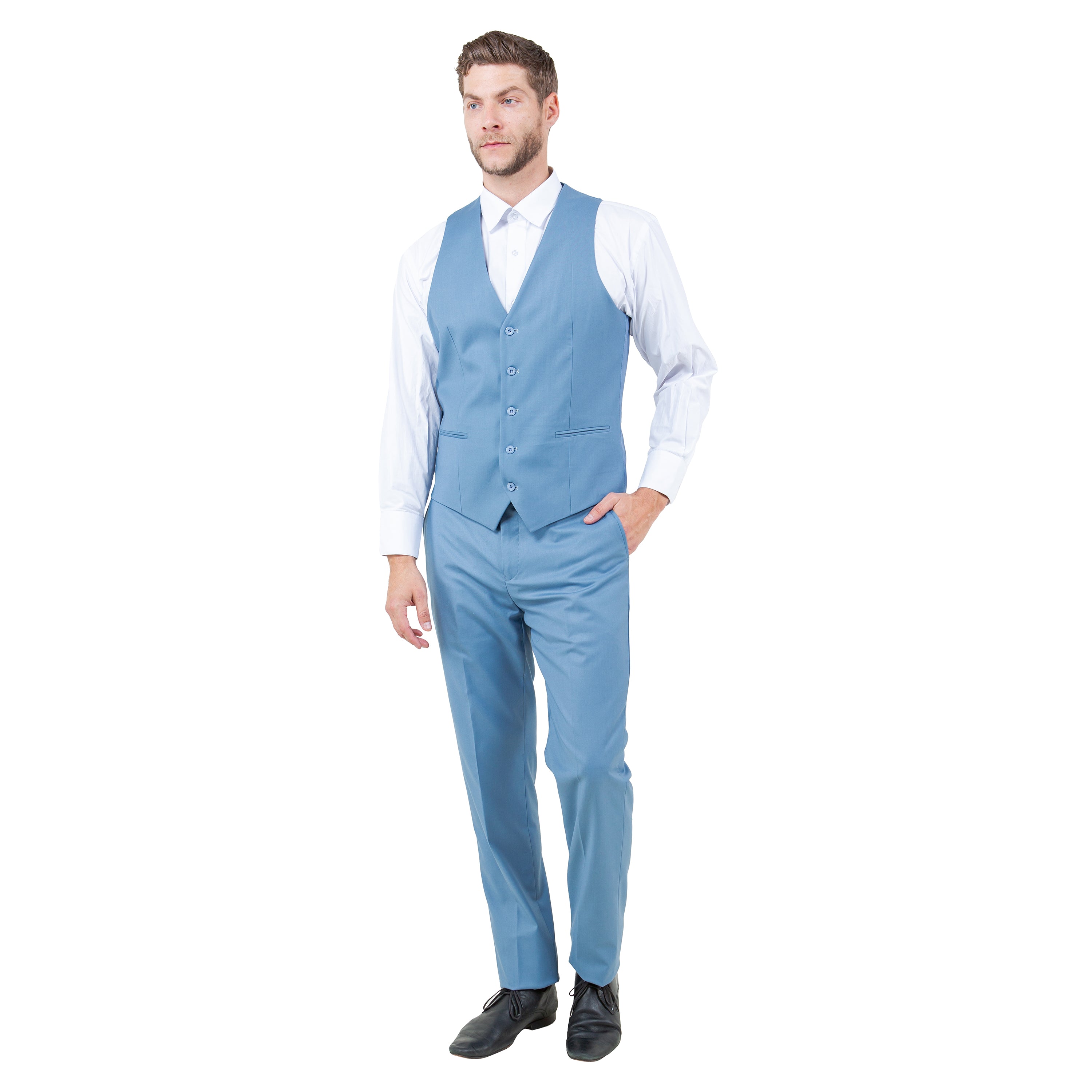 Men's Slim-Fit 3pc Suit, Notch Lapel