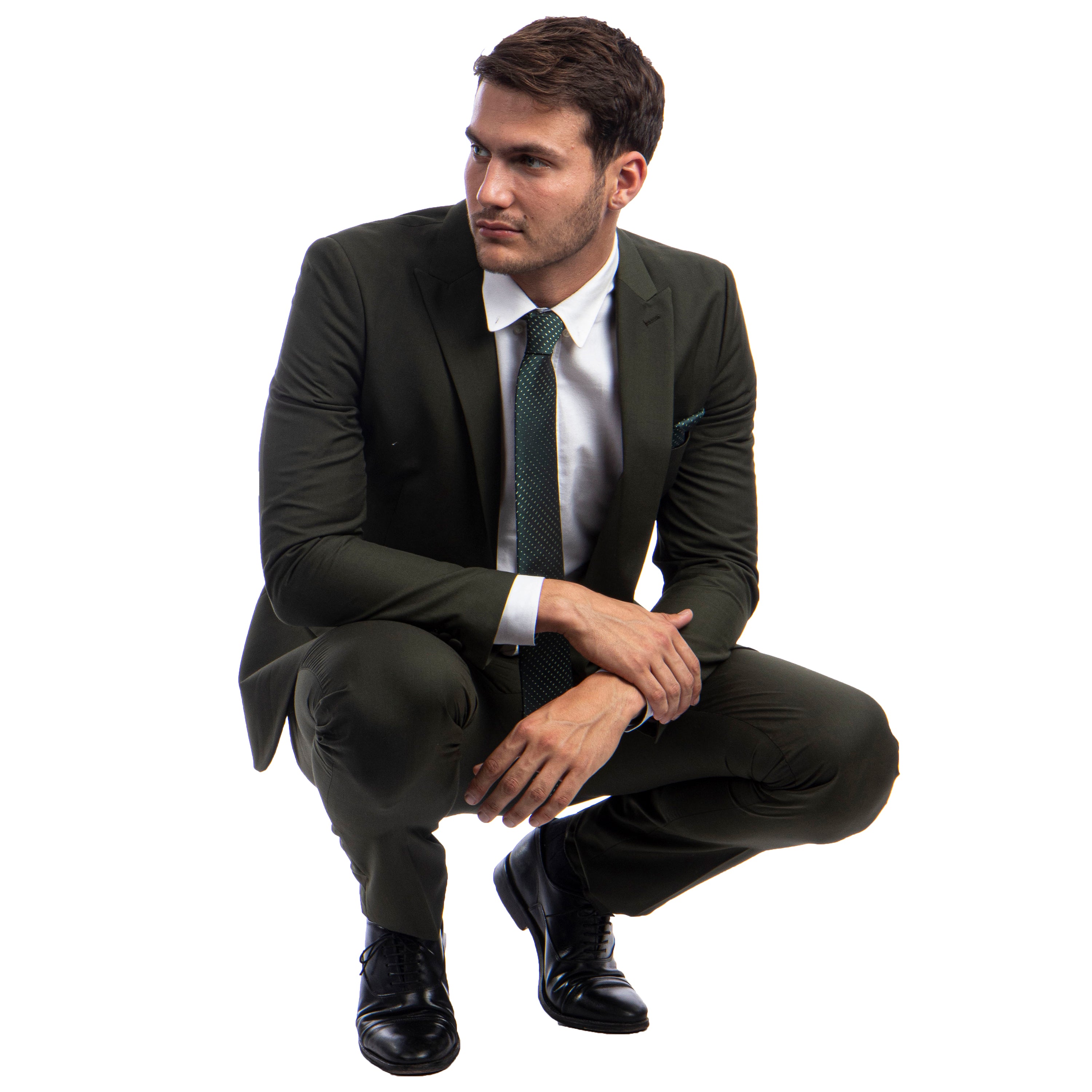 Men's Skinny-Fit 2pc Suit w/ Peak Lapel
