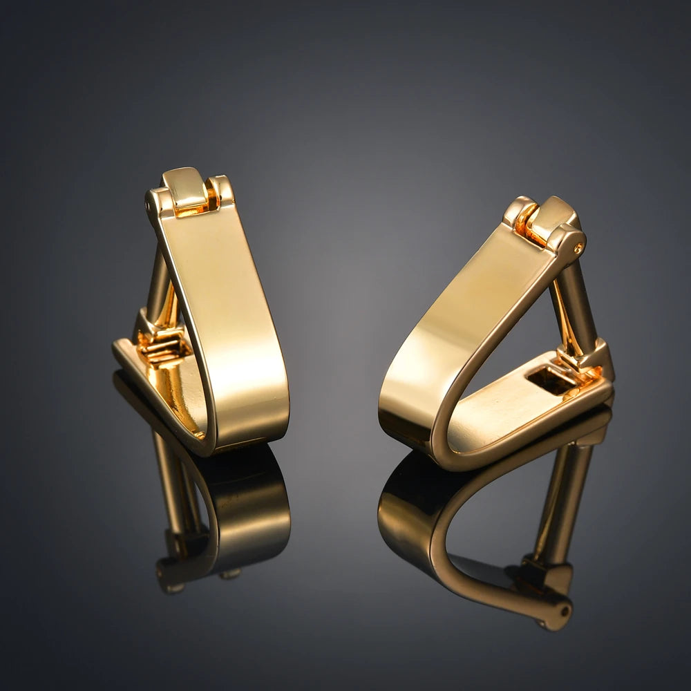 Gold Metal Cuff Links