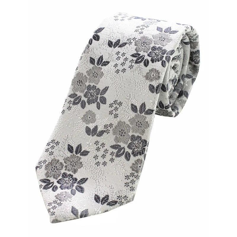 Flower Tie White/Black