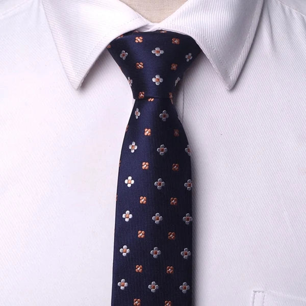 Navy with small flower rows 6cm