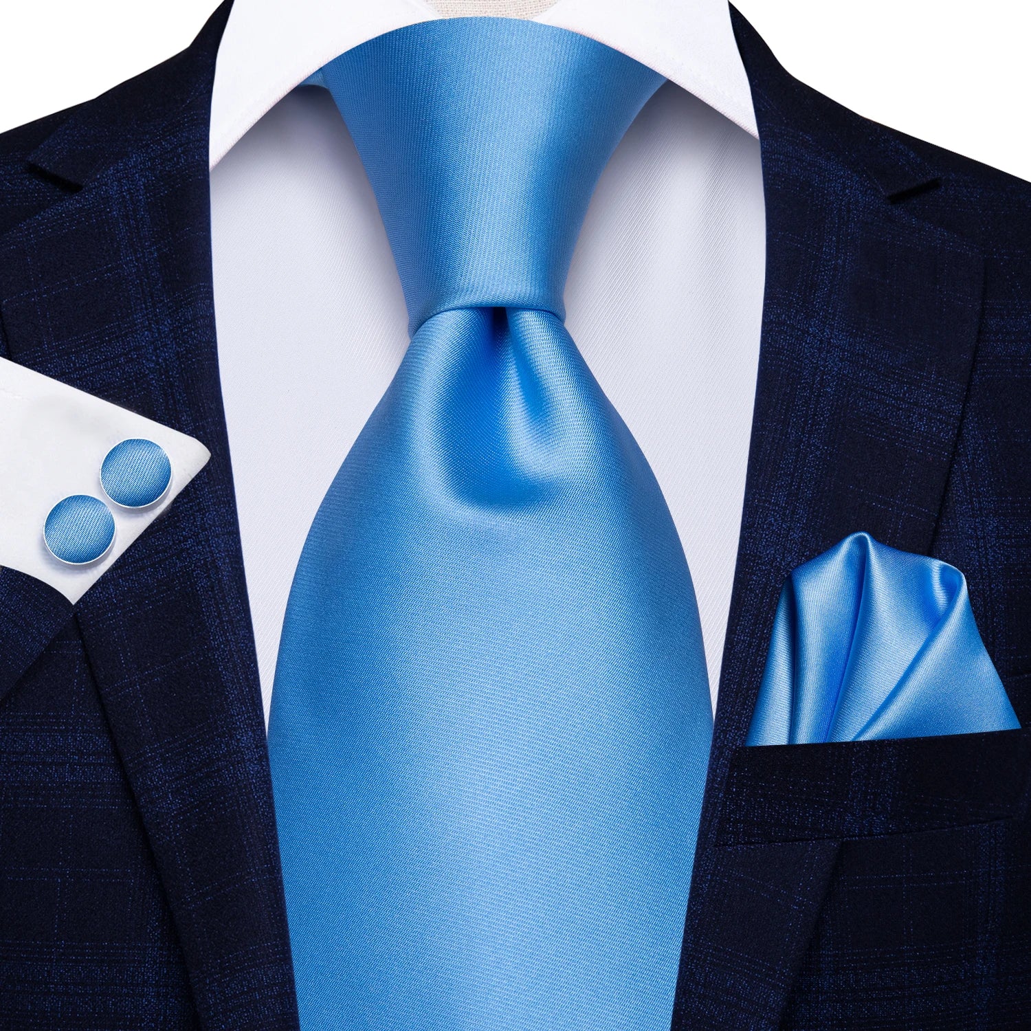 Solid Blue tie 8cm