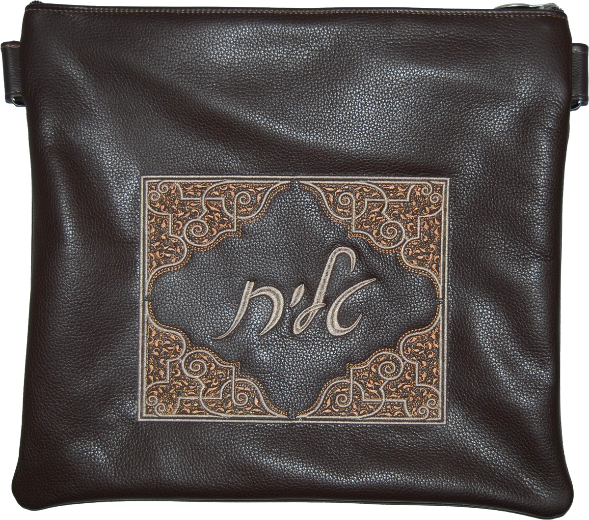 Classic Leather Tallis and Teffilin Bag 2 Color Oriental Motif