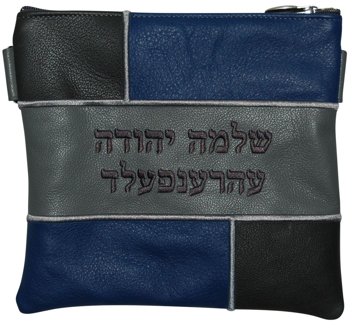 Color block brick design tallis and tefillin