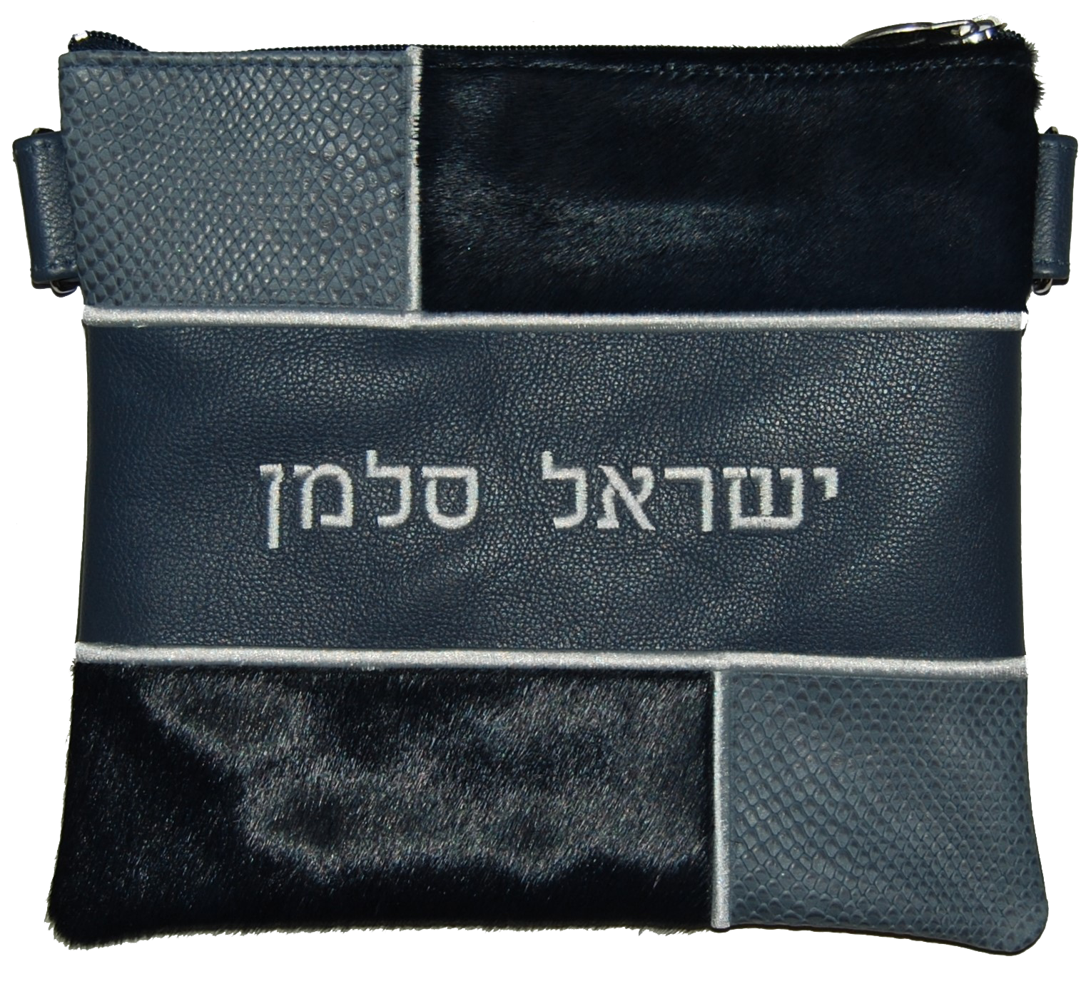 Colorblock brick leather Tallis and Tefillin bag
