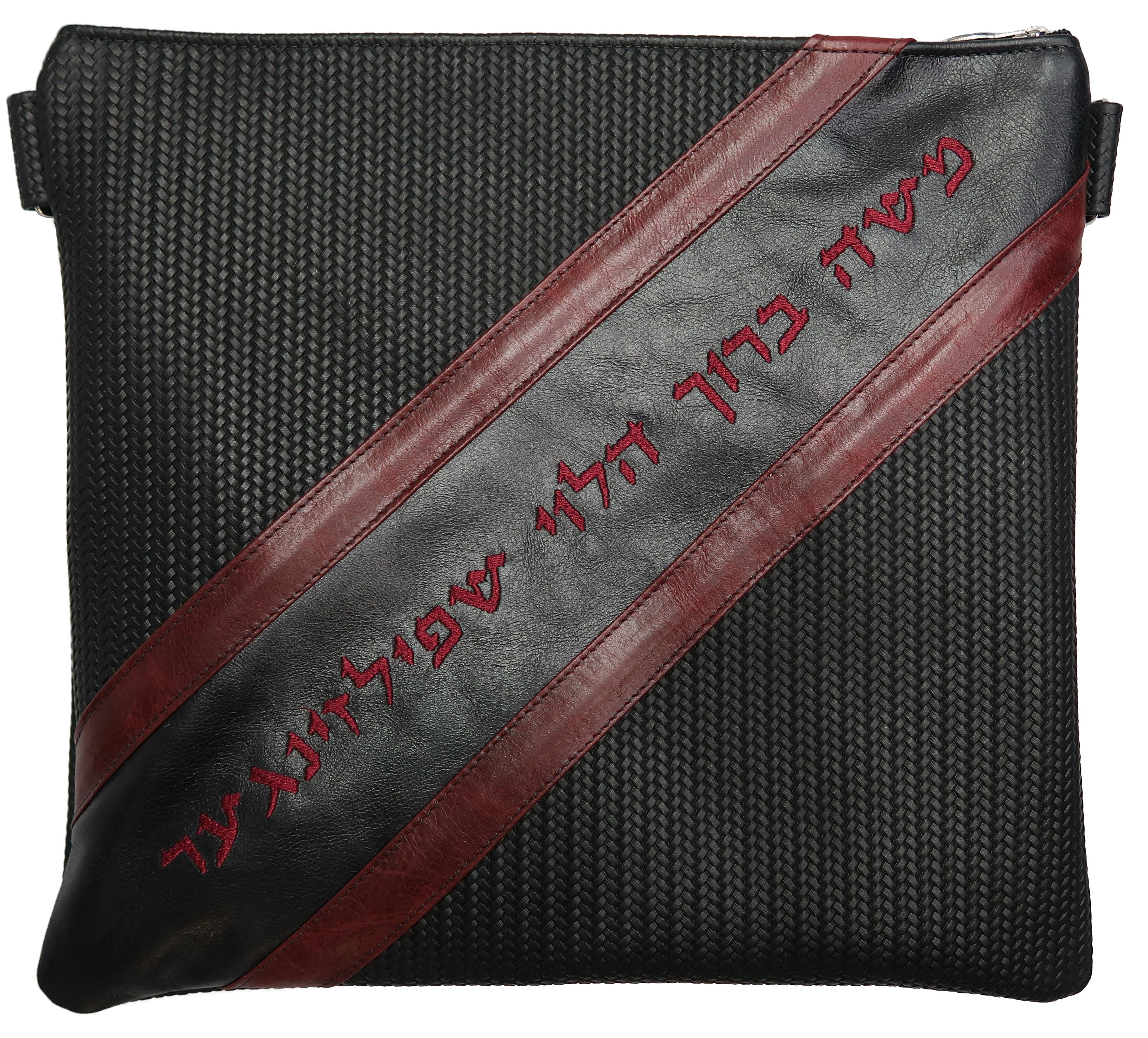 Leather Tallis & Tefilin Bag 3 Piece angle design