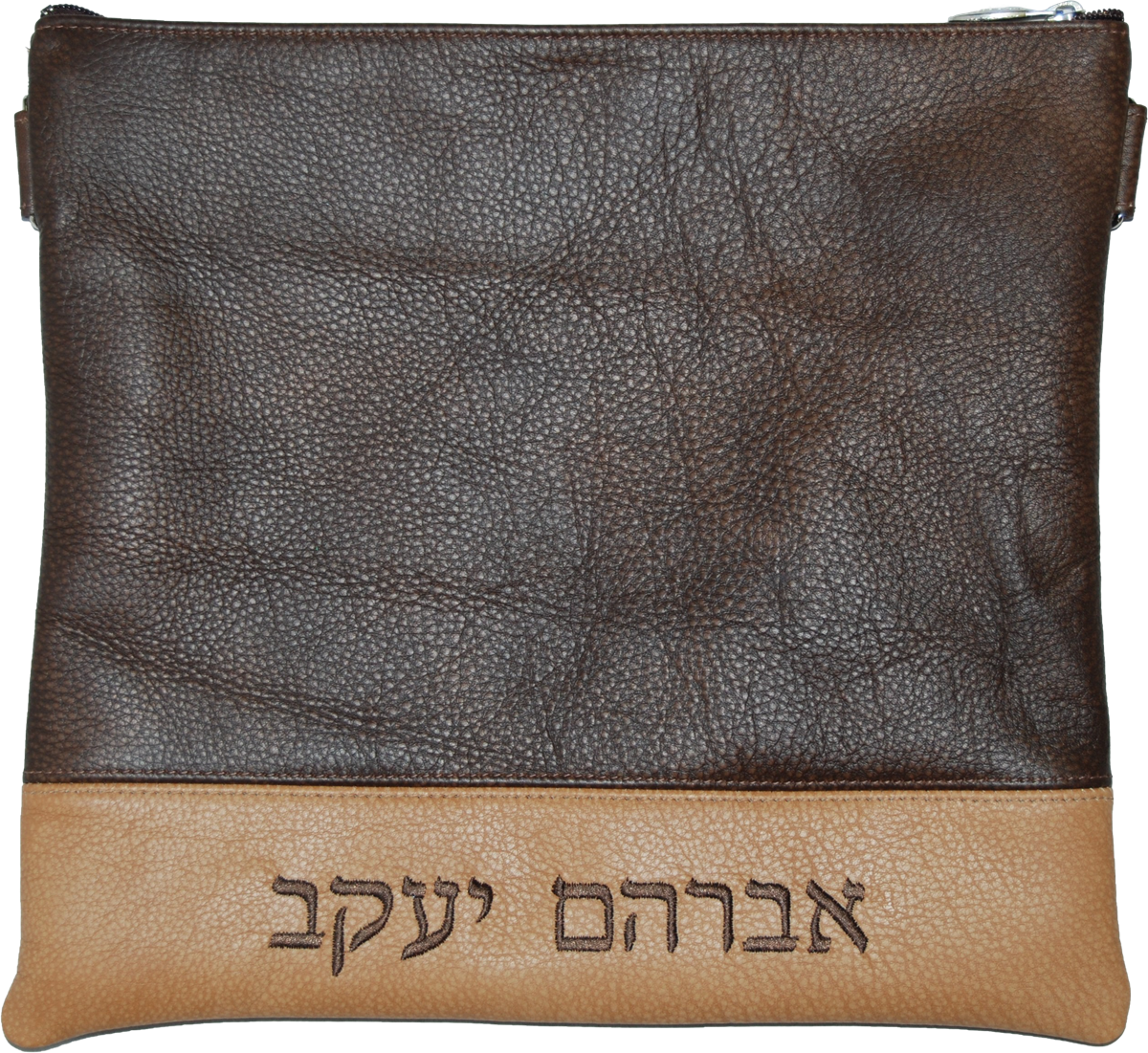 Tallis and Teffilin Bag 2 Color Matisse Leather Bag With opposite color Embroidery