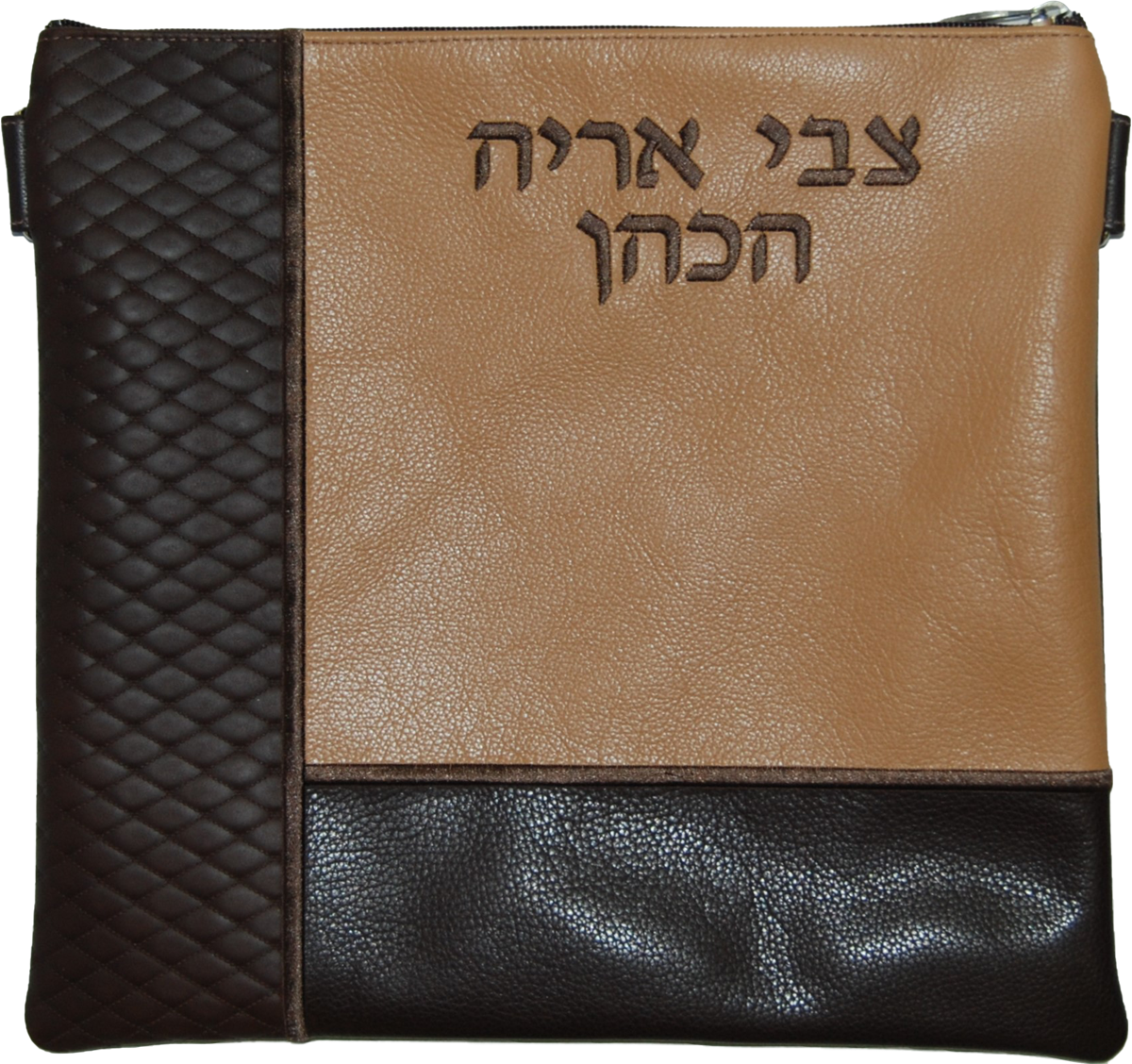 Leather Tallis and Tefillin bag 3 colors with connecting stitch