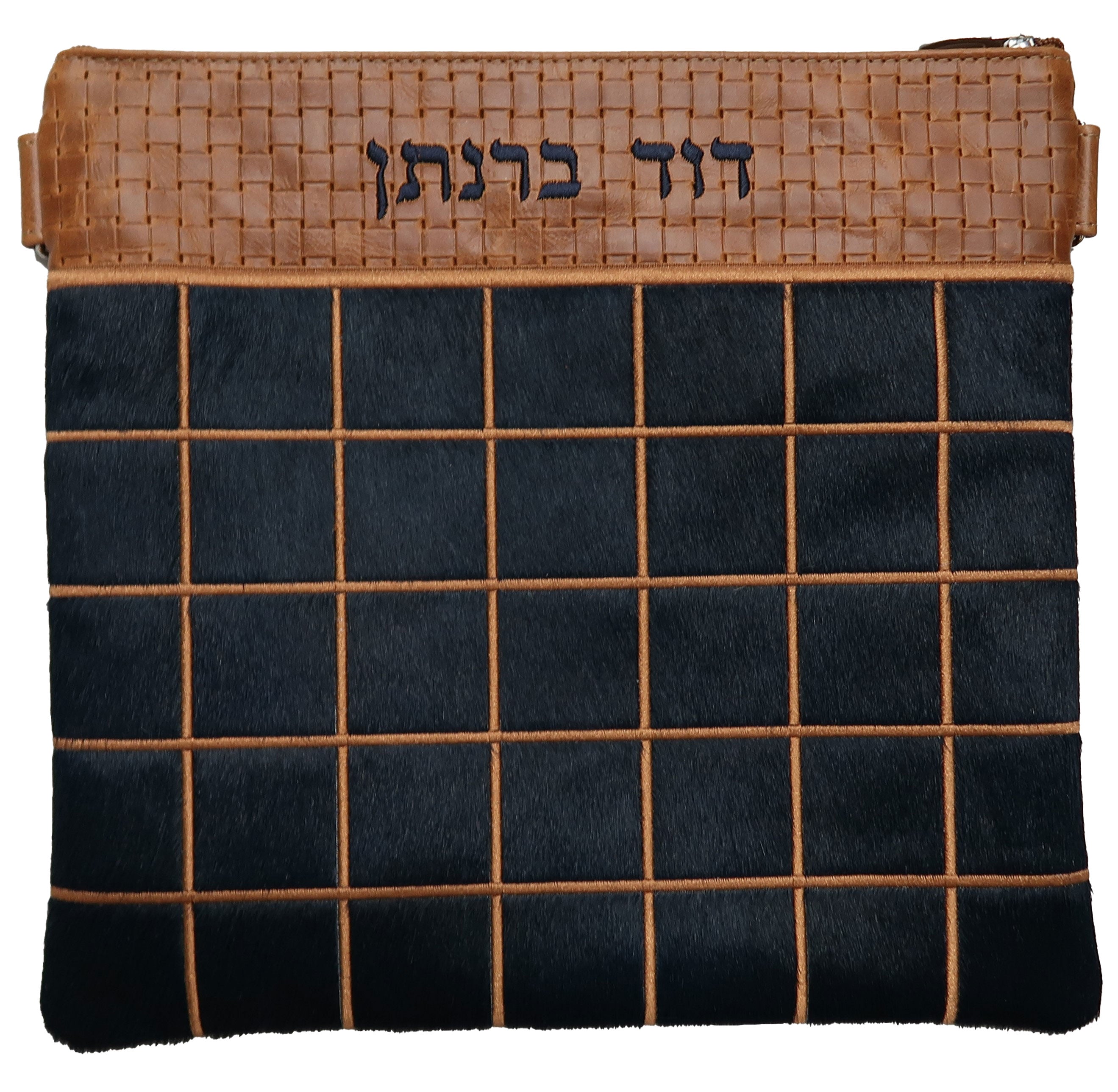 Tallis bag with checkerboard design