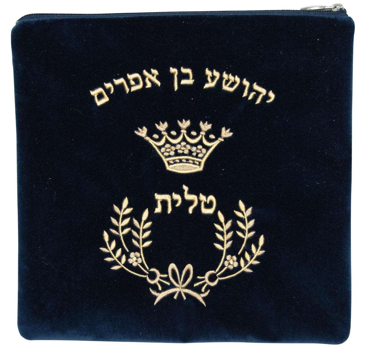 Velvet Tallis Bag with Wheat Stalks and crown