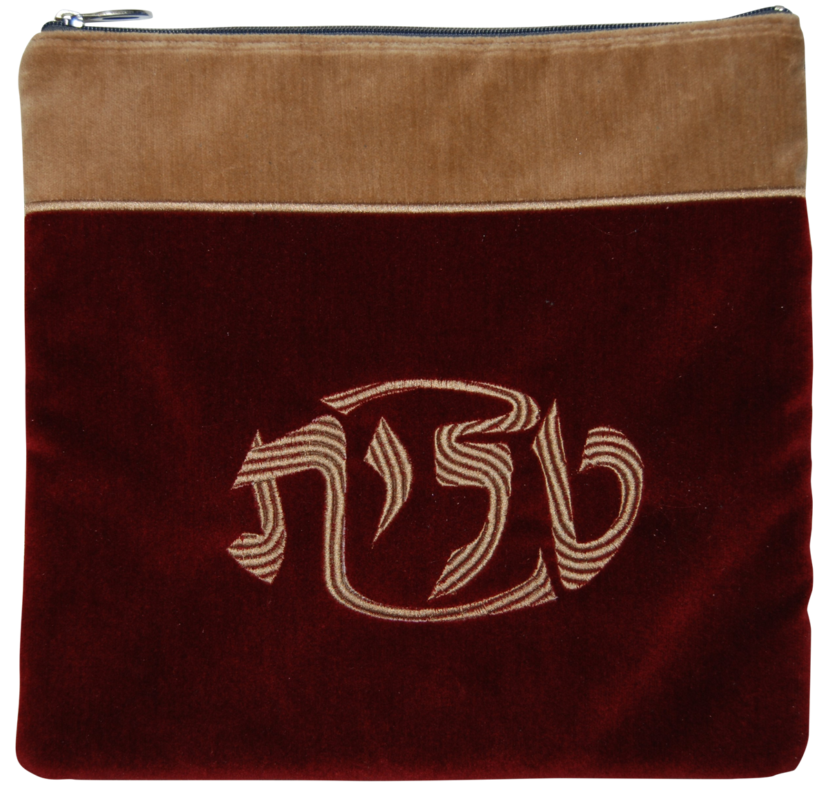 Velvet Tallis and Teffilin Bag 2 Color Bag With opposite color Embroidery