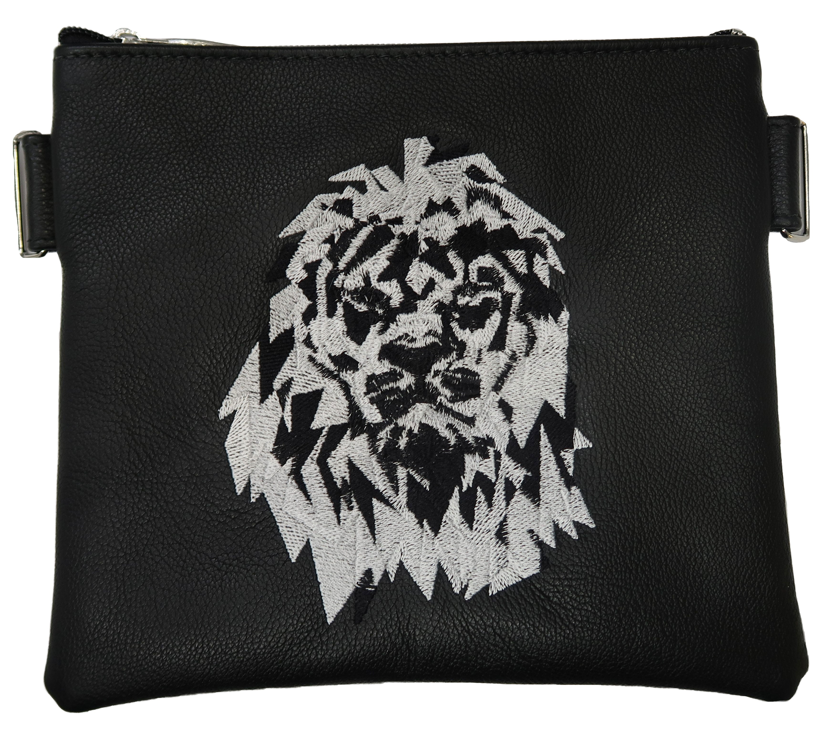 Geometric lion artistic design Tallis and Tefillin bag