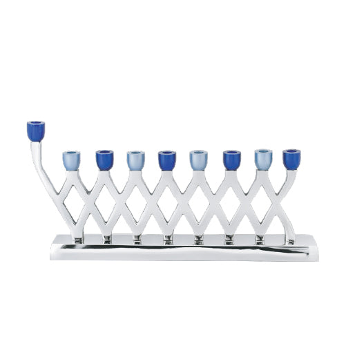 Aluminum Menorah Geo Diamonds