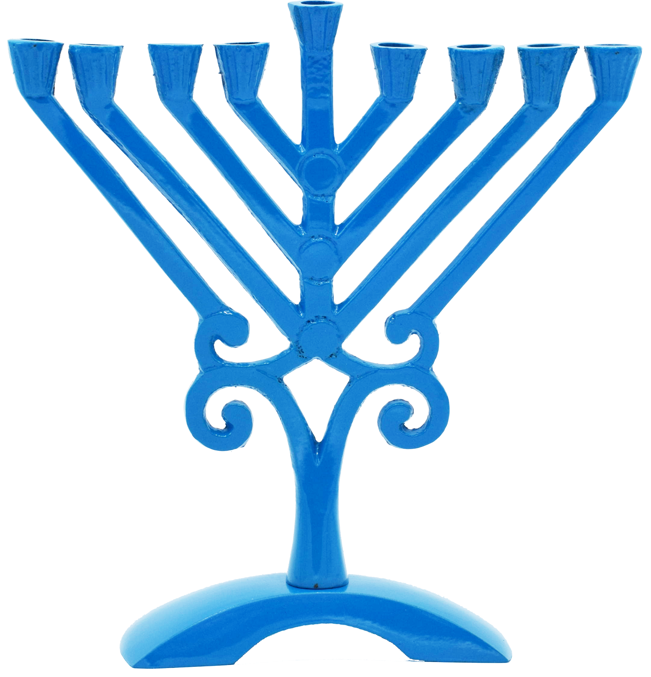Kids Blue Colored Rambam Menorah