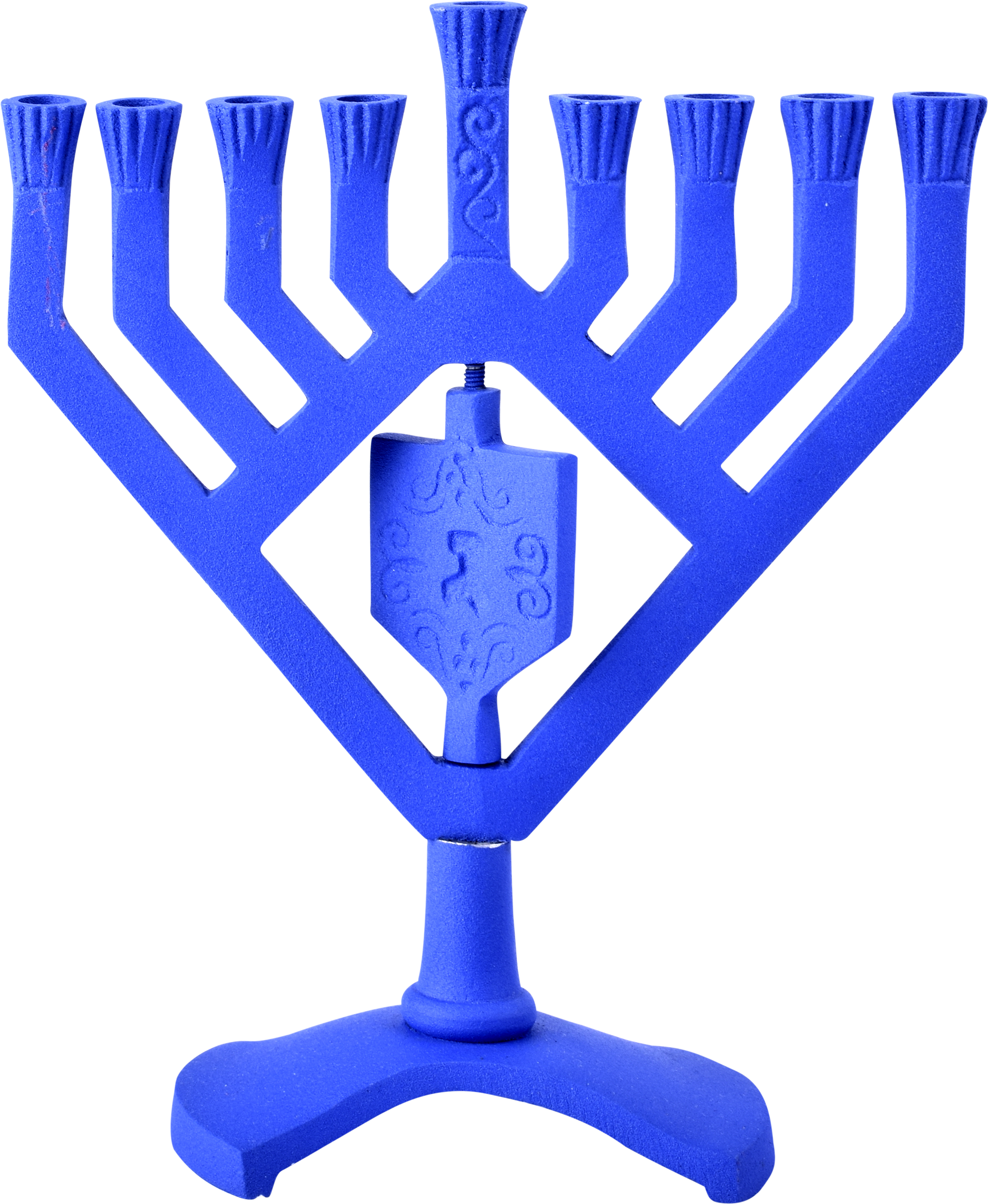 Spinning Dreidel Menorah - Blue