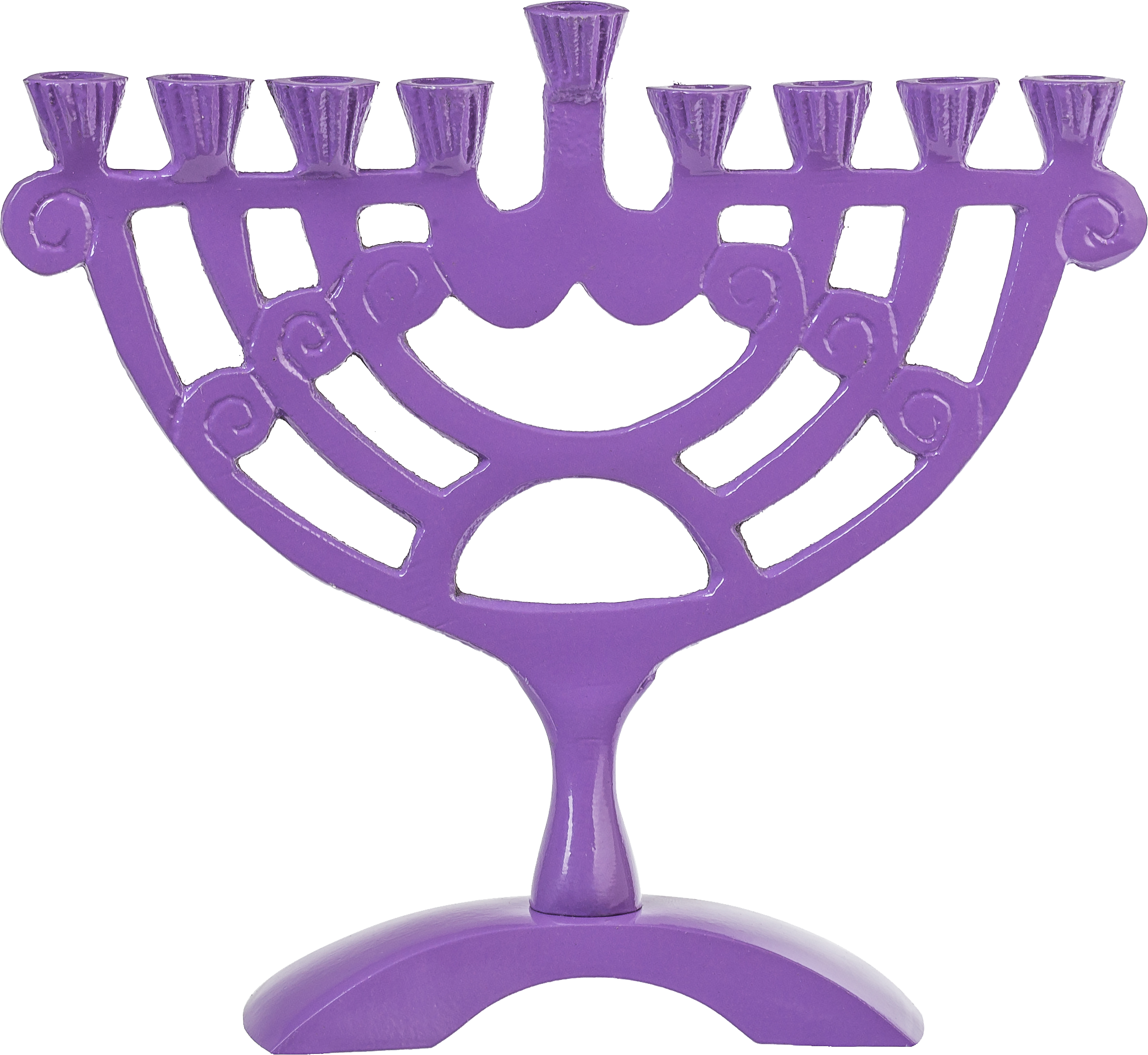Purple Colored 6" Menorah