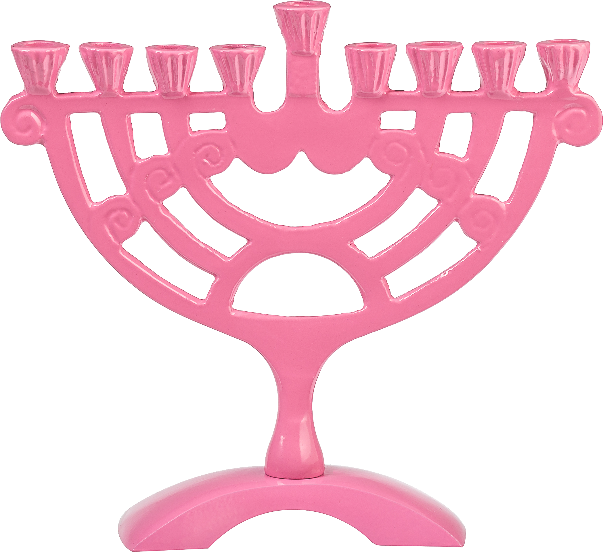 Pink Colored 6" Menorah