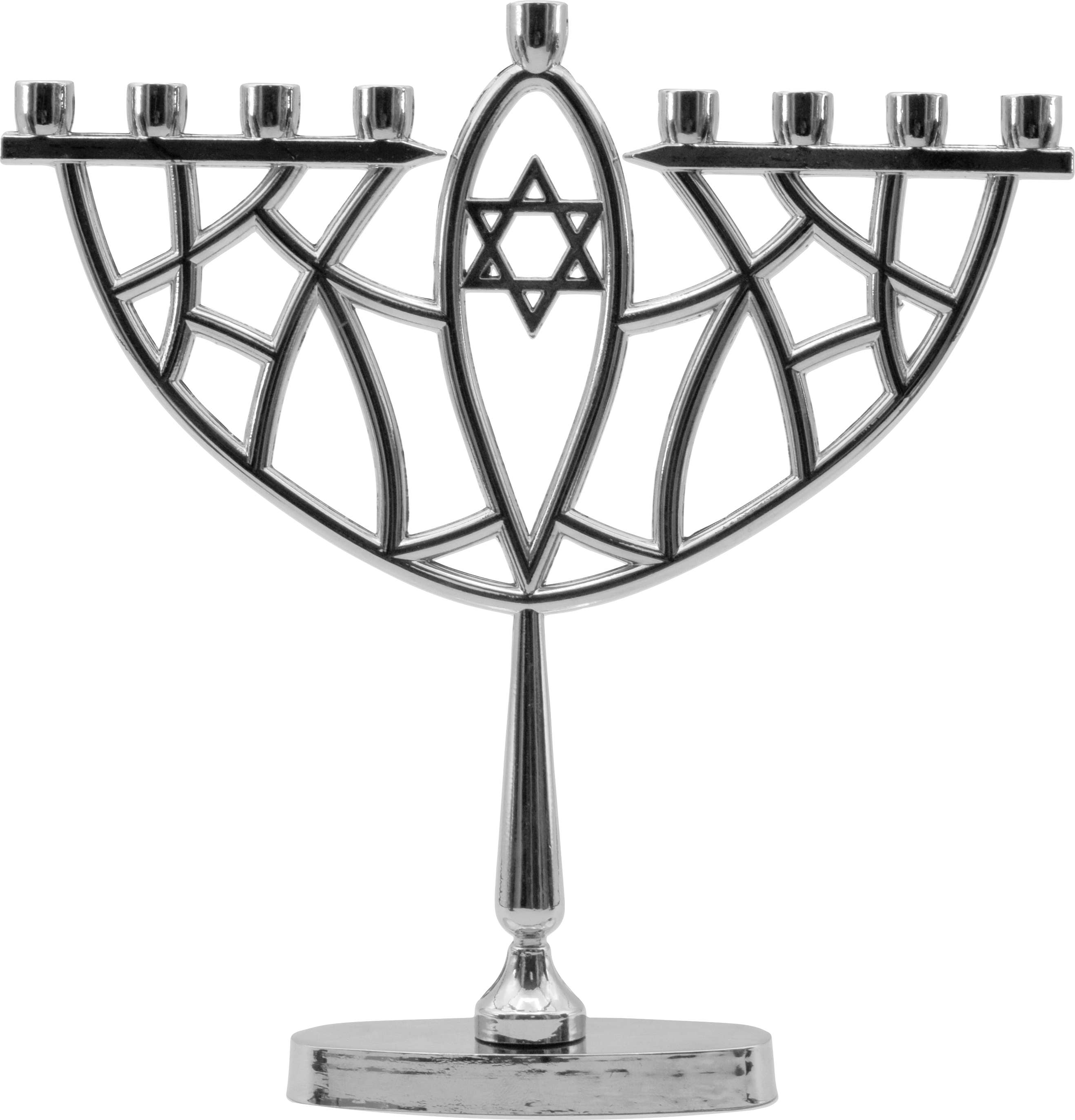 Prismatic Menorah Chrome Plated