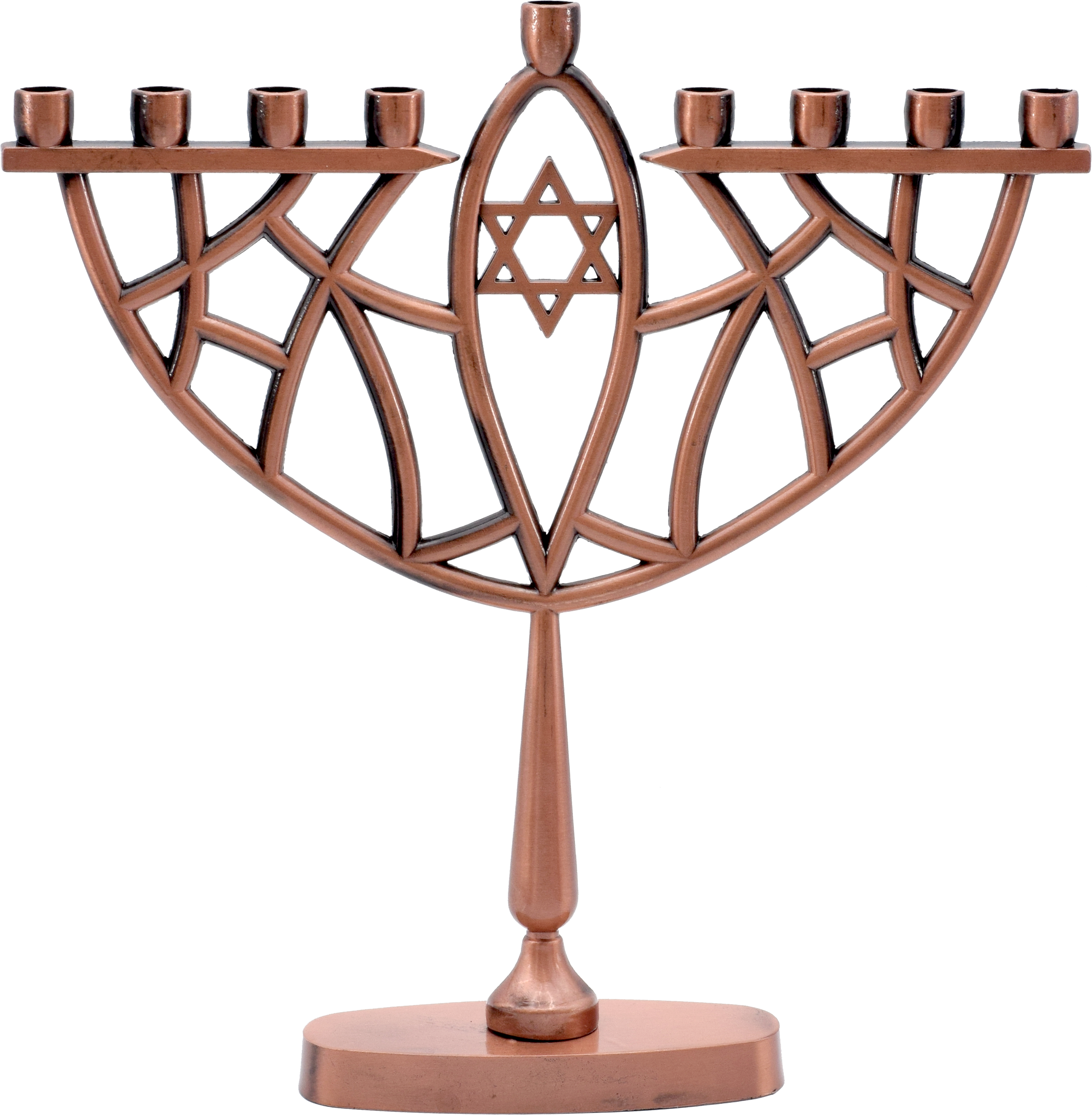 Prismatic Menorah Copper Plated
