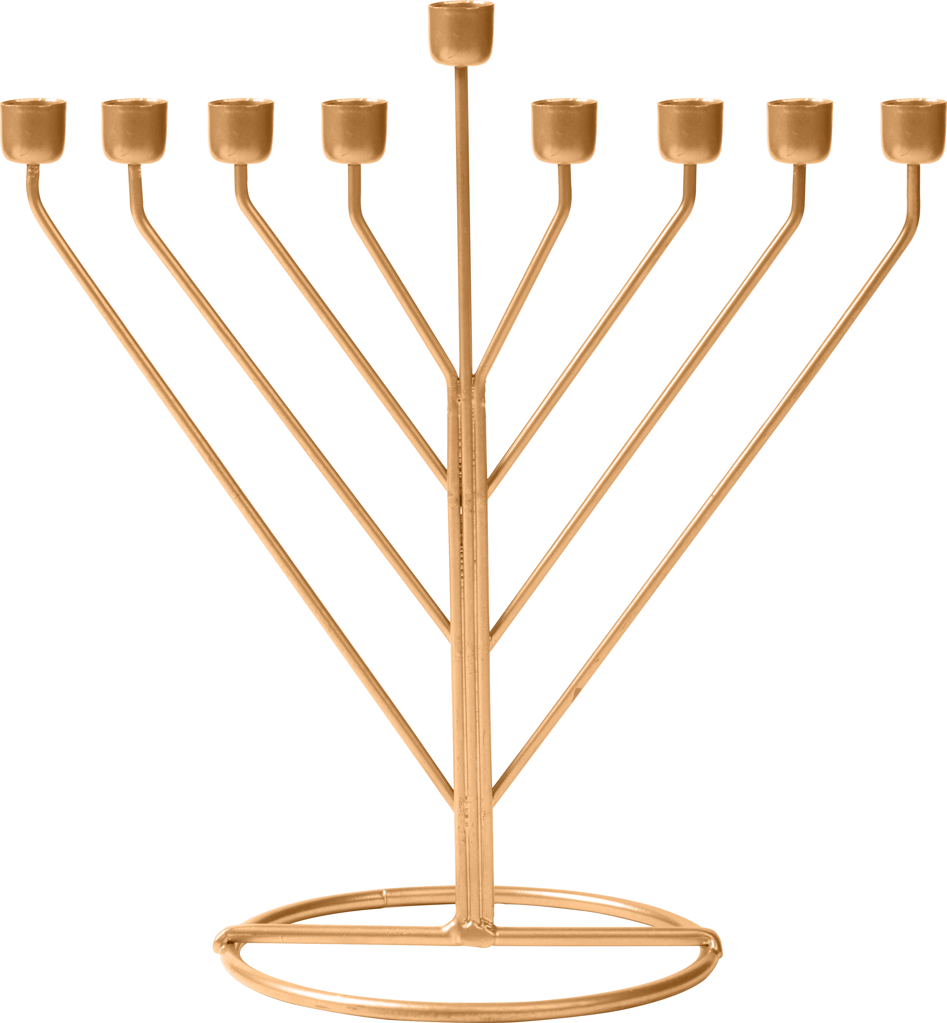 Wireframe Menorah - Rambam Gold