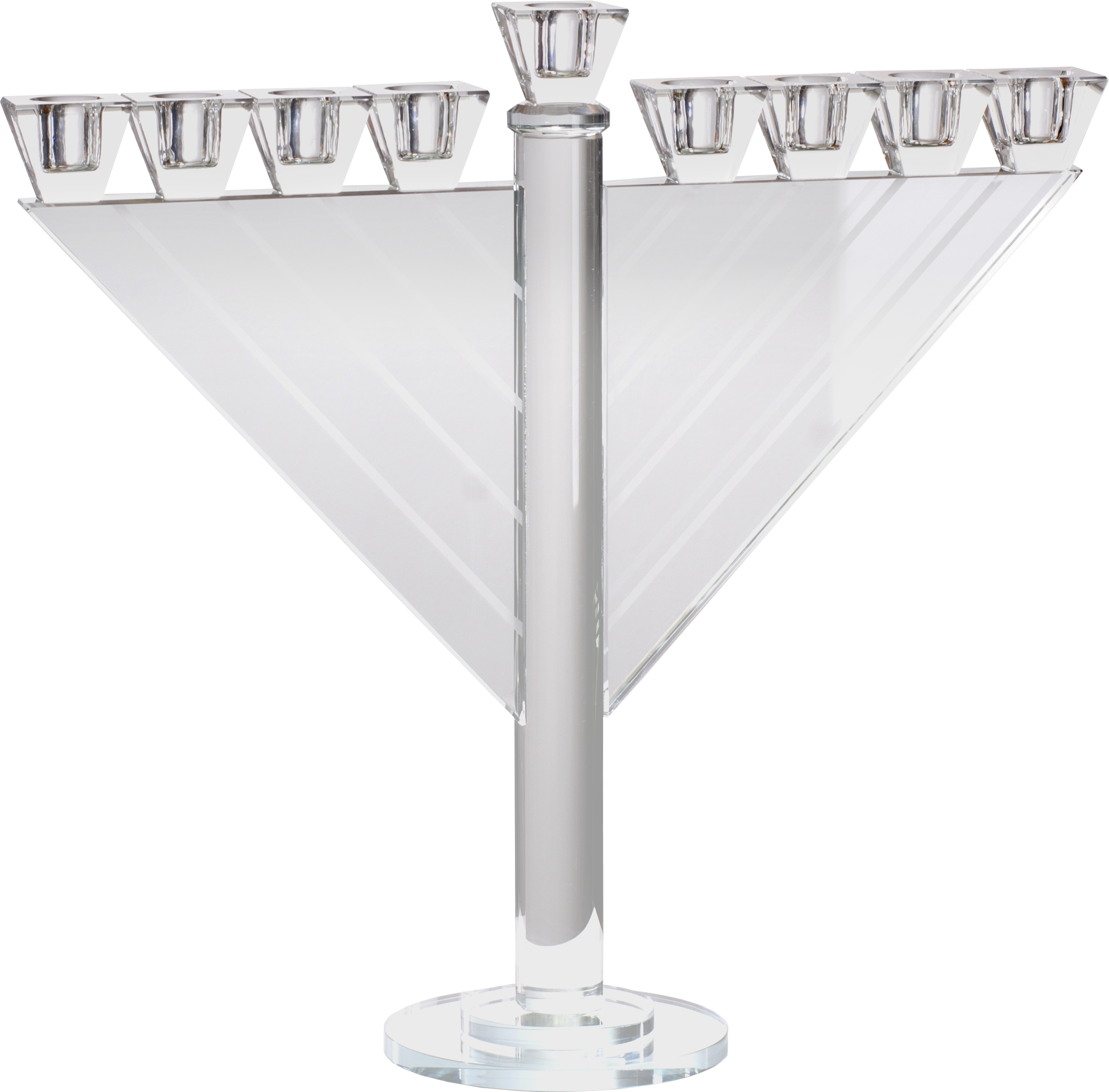 Crystal Glass Menorah - Large