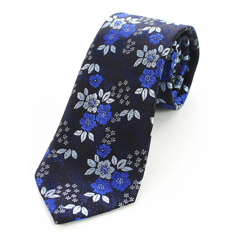 Flower Tie Black/Blue