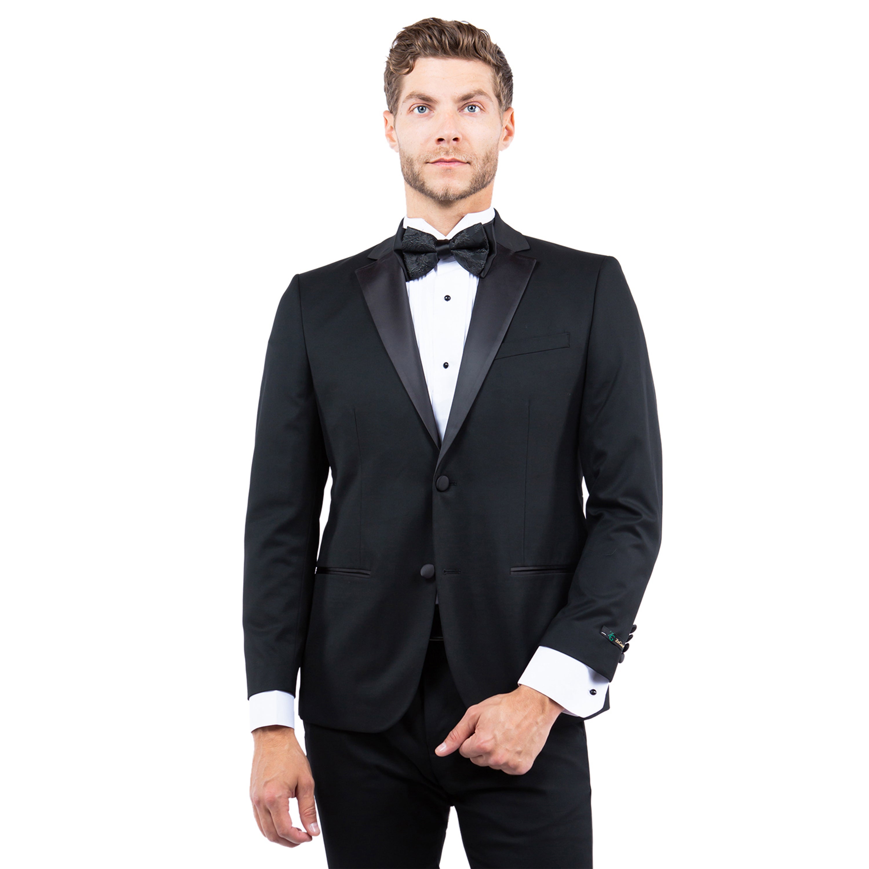 Men's Tailored-Fit Suits Separates Tuxedo Jacket w/ Notch Lapel