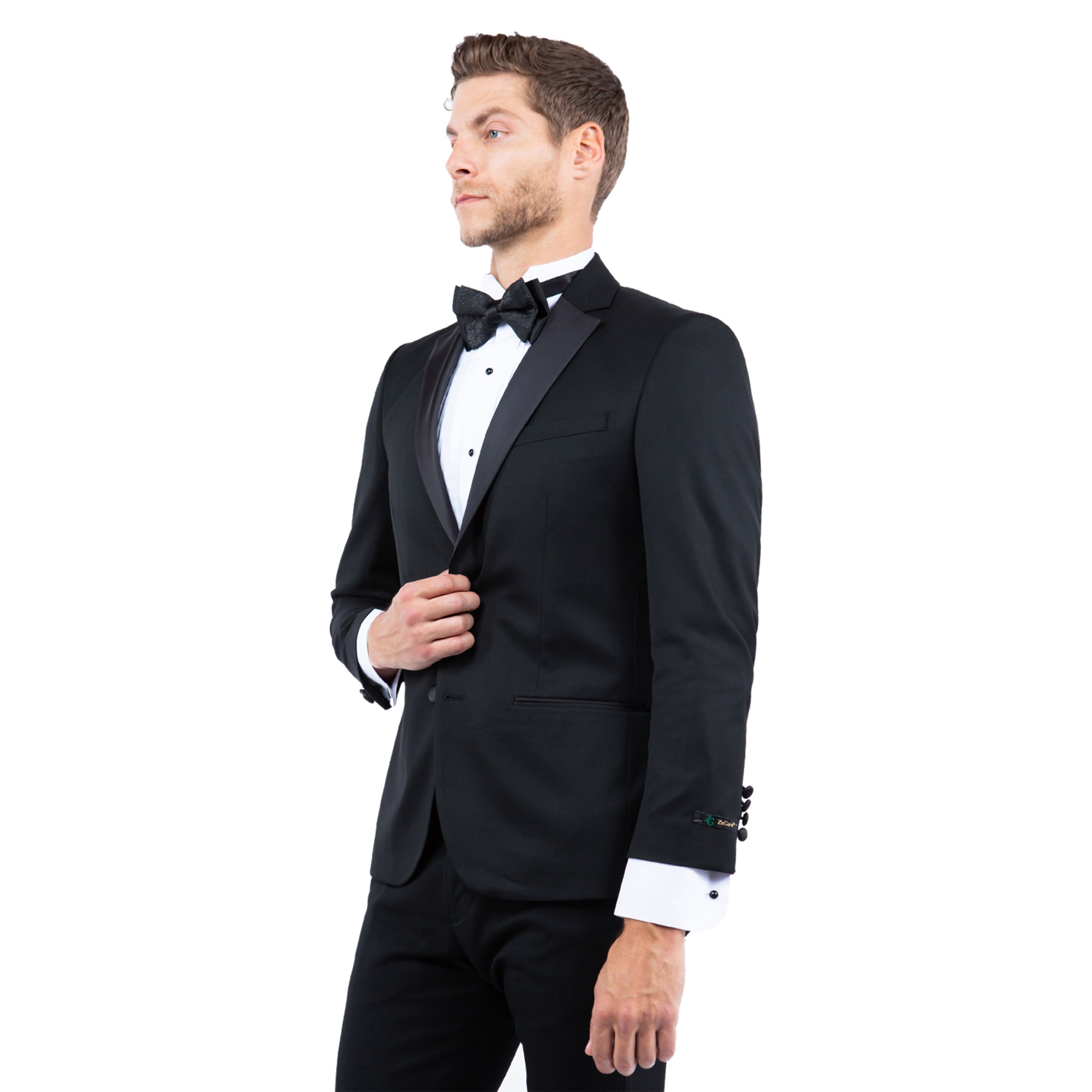 Men's Tailored-Fit Suits Separates Tuxedo Jacket w/ Notch Lapel