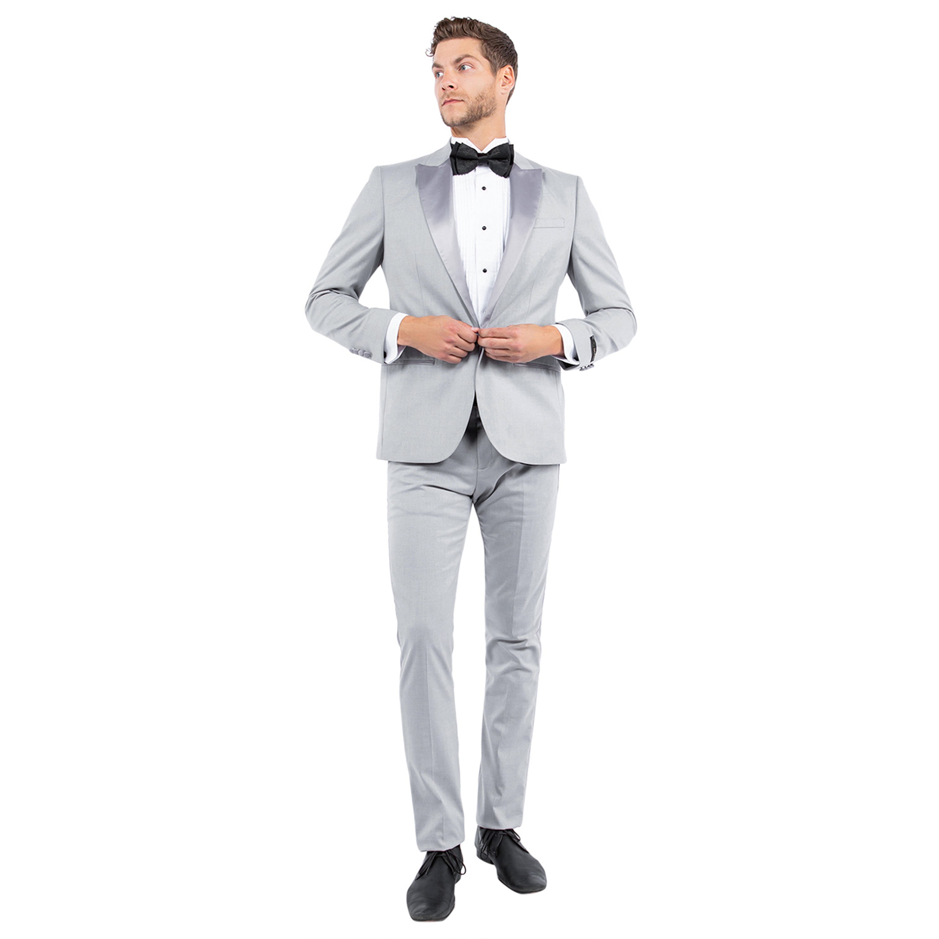 Men's Tailored-Fit Suits Separates Tuxedo Jacket w/ Peak Lapel