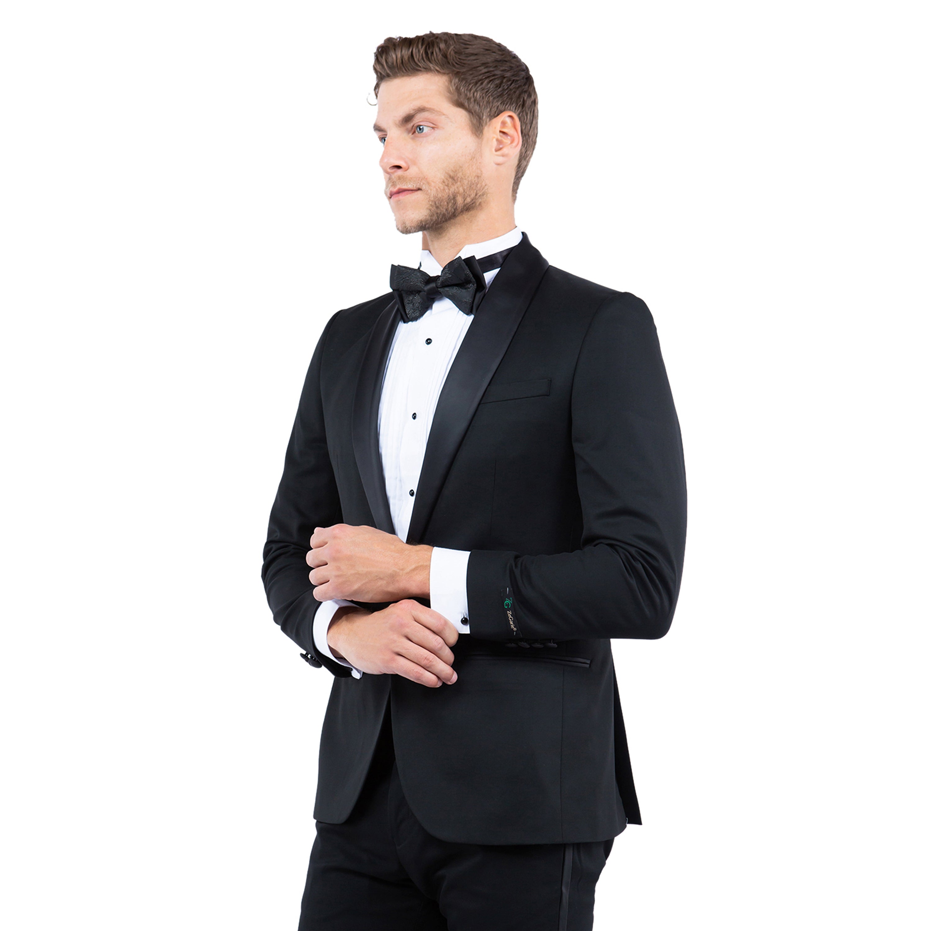 Men's Tailored-Fit Suits Separates Tuxedo Jacket w/ Shawl Collar