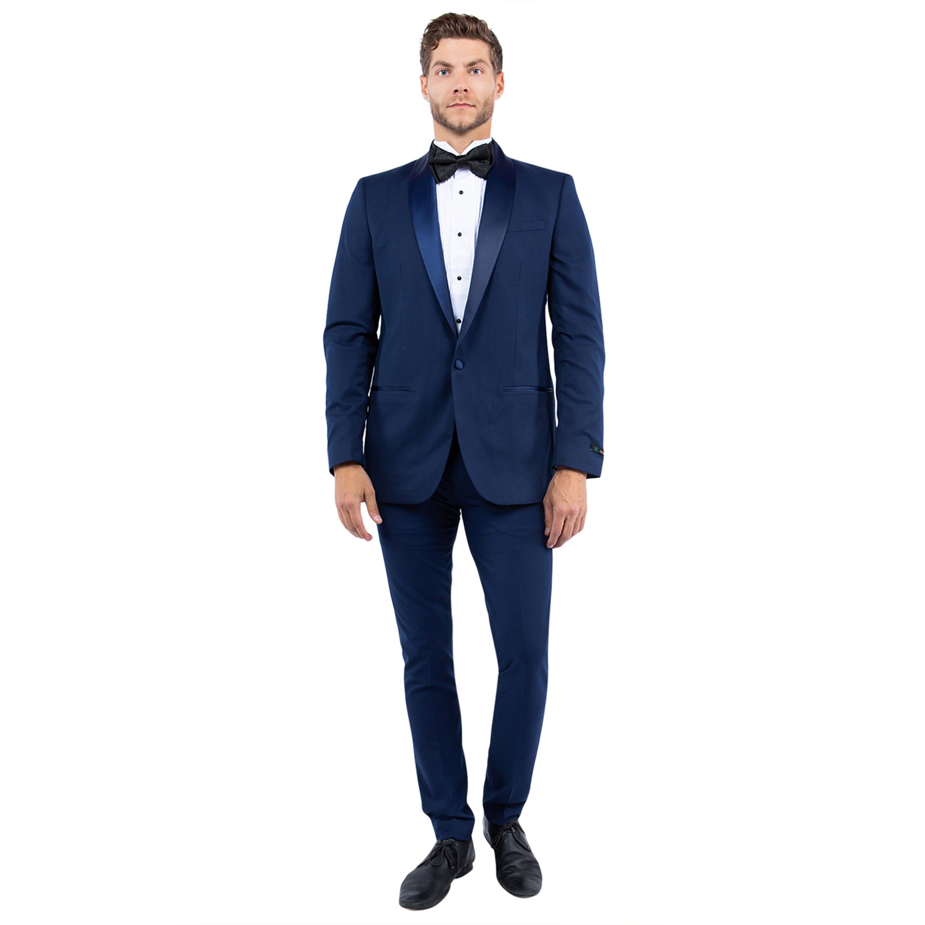 Men's Tailored-Fit Suits Separates Tuxedo Jacket w/ Shawl Collar