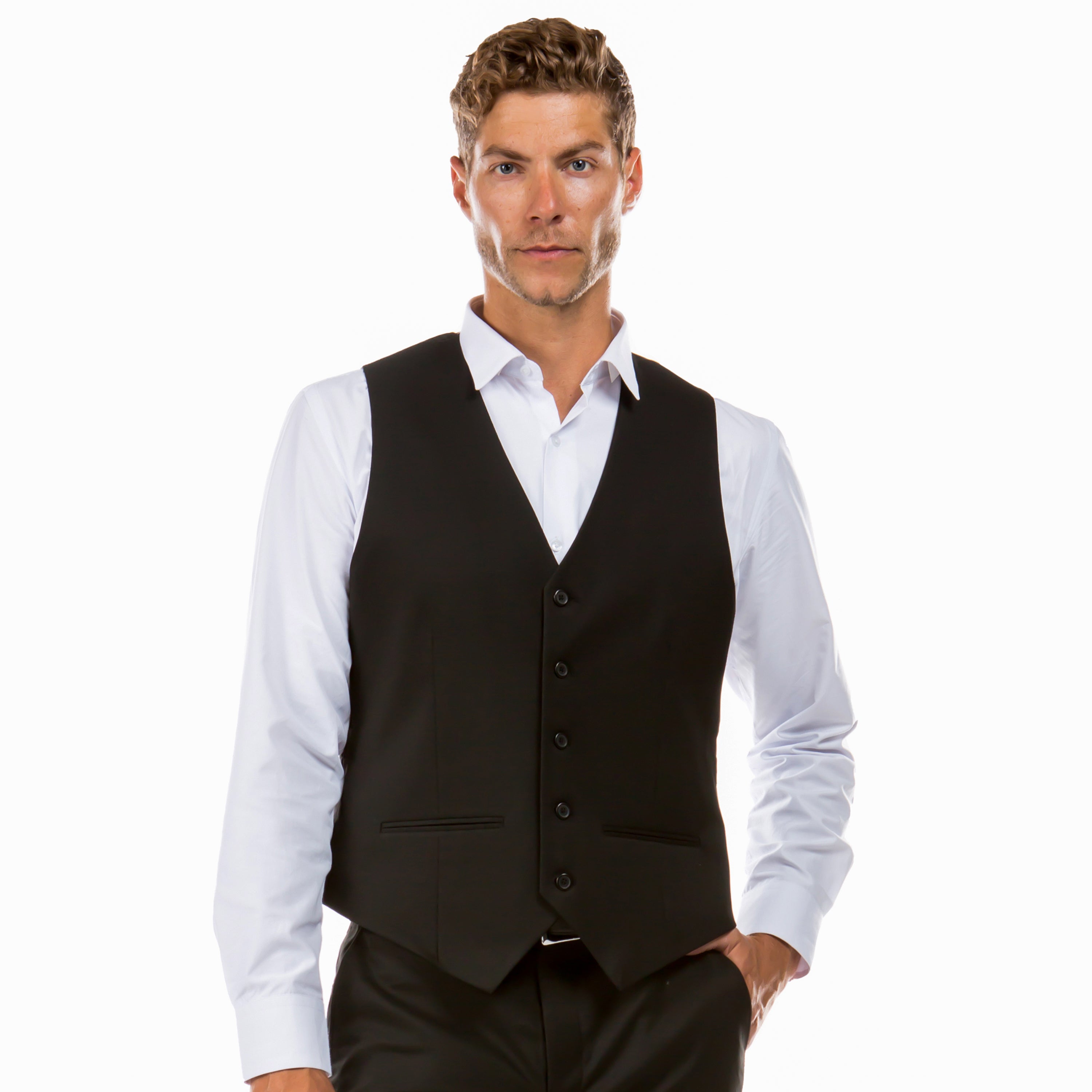 Men's Tailored-Fit Suits Separates Vest