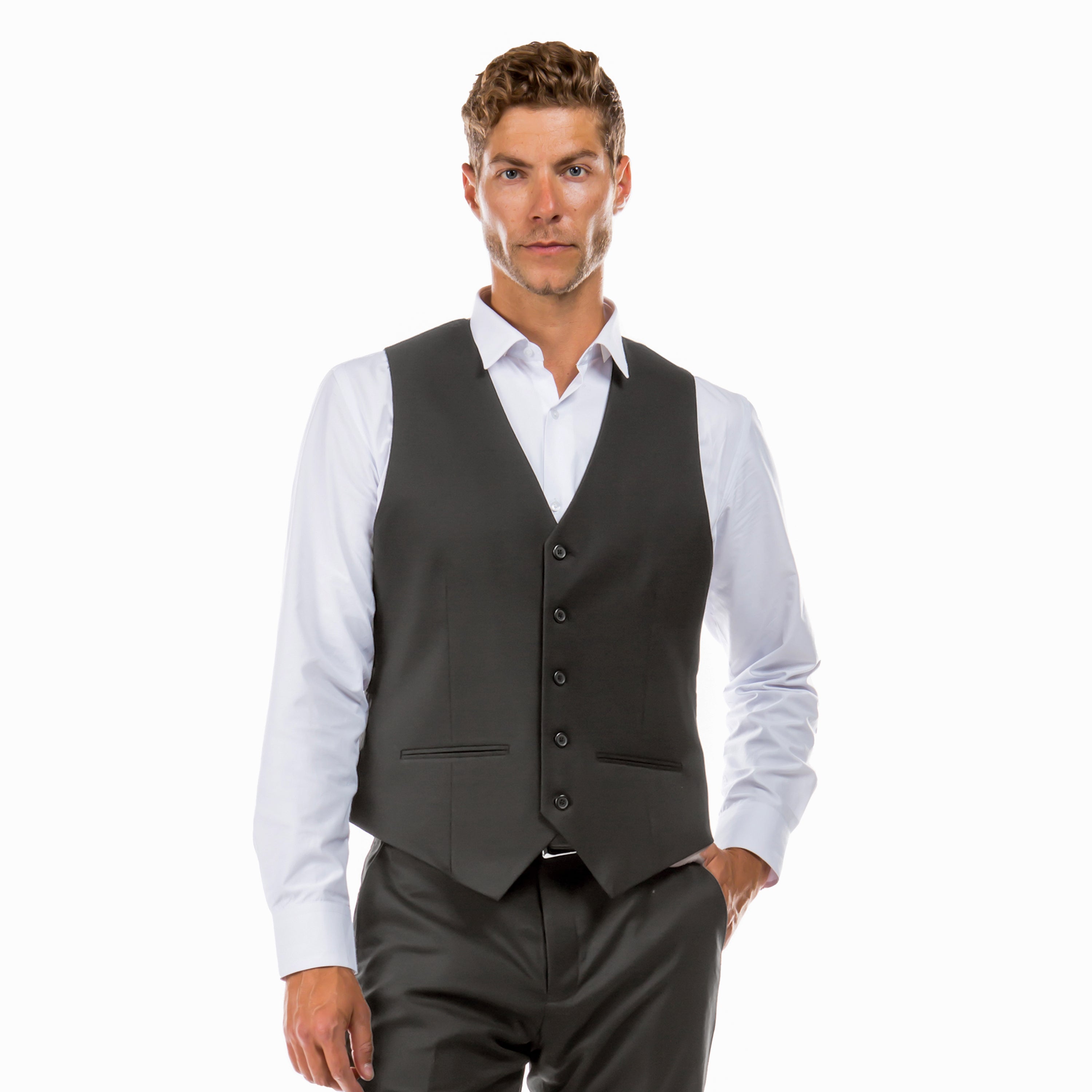 Men's Tailored-Fit Suits Separates Vest