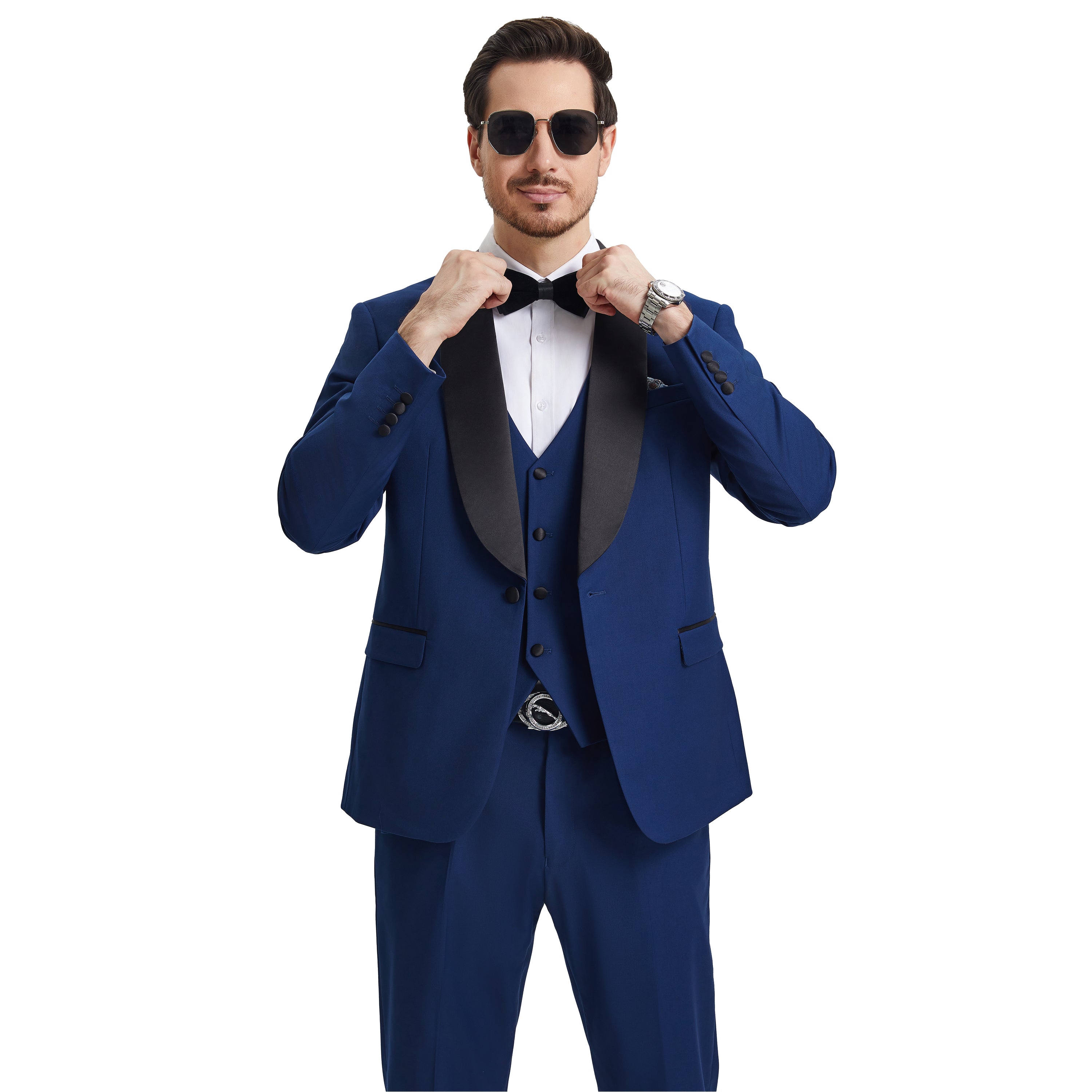 Men's Stacy Adams Hybrid-Fit 3pc Tuxedo Set