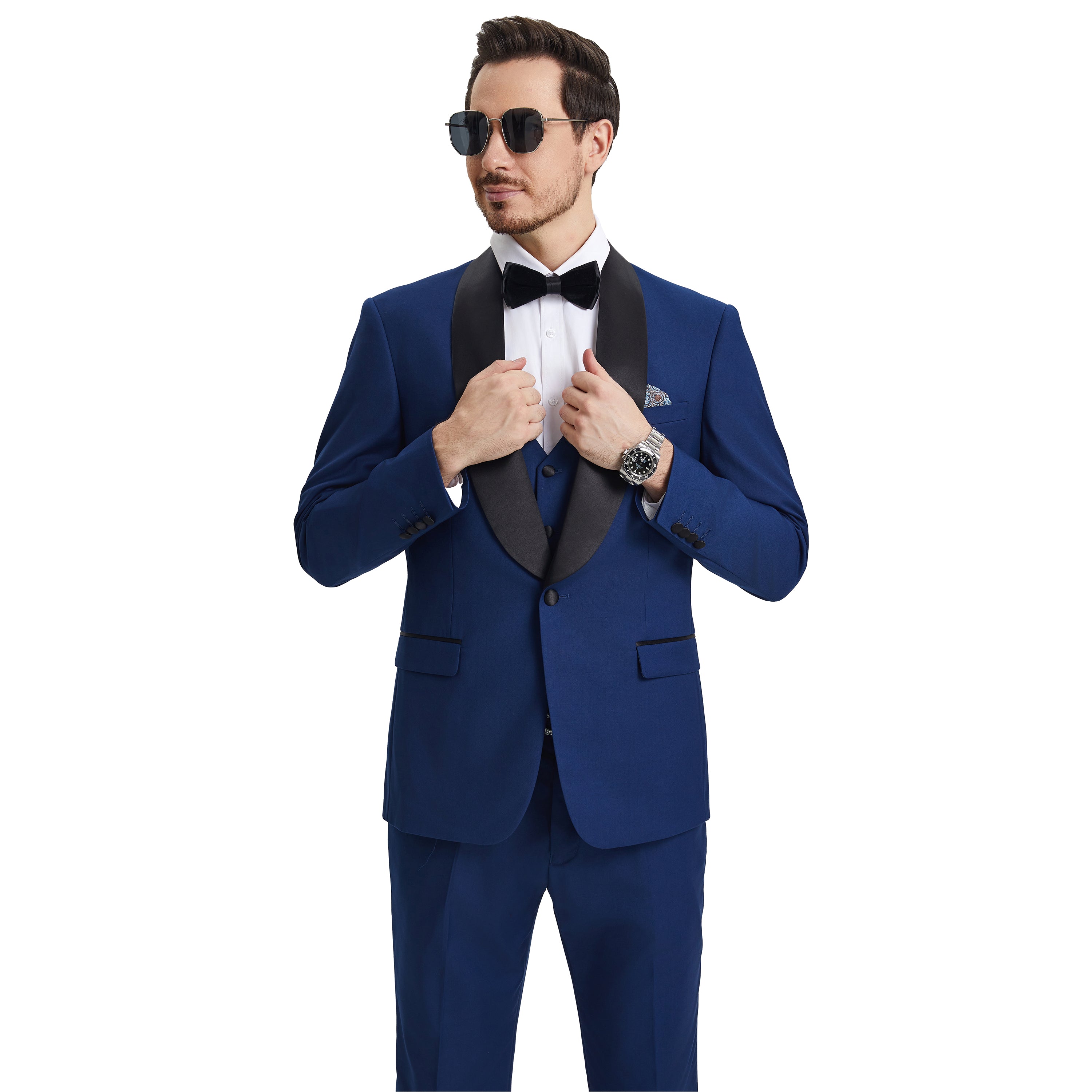 Men's Stacy Adams Hybrid-Fit 3pc Tuxedo Set