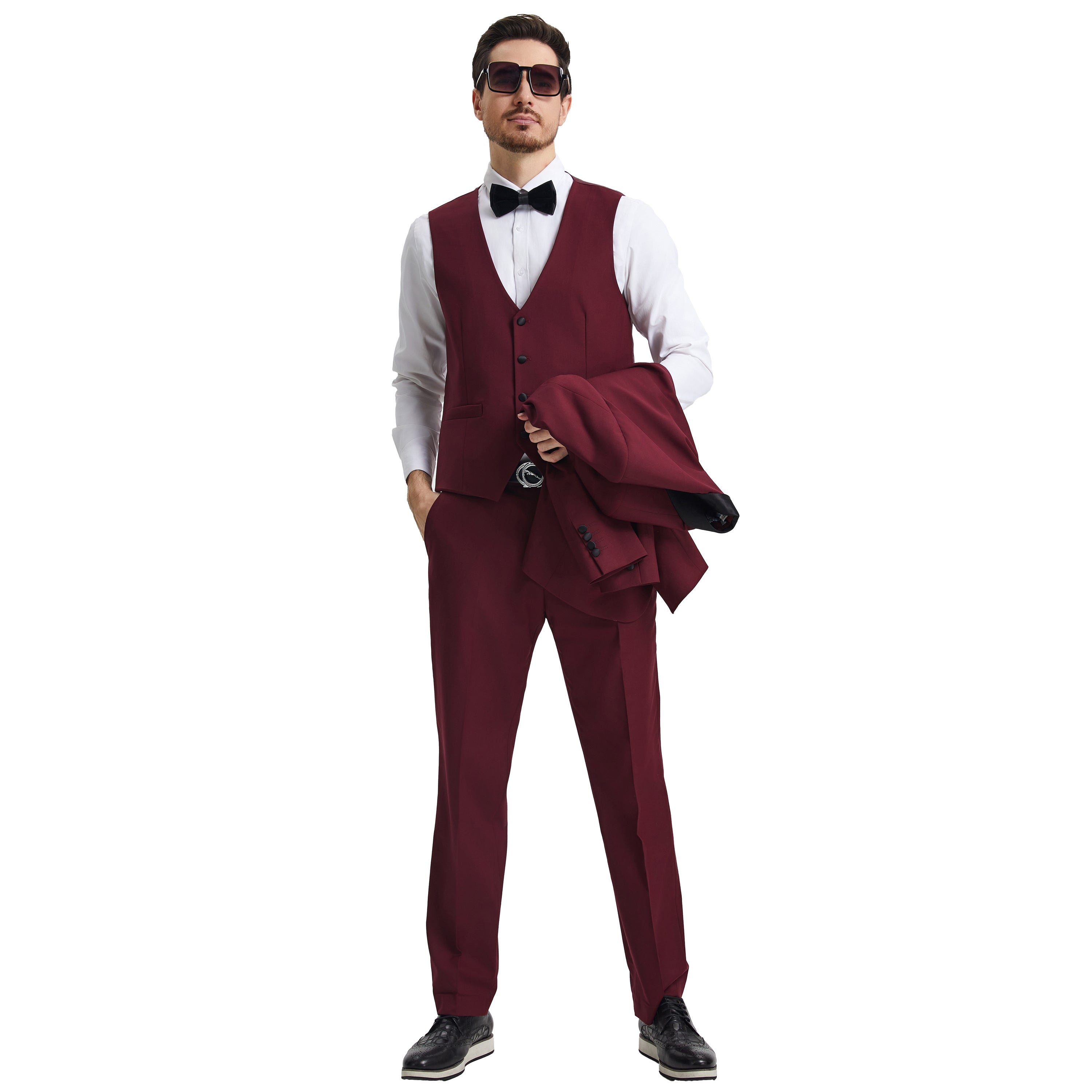 Men's Stacy Adams Hybrid-Fit 3pc Tuxedo Set