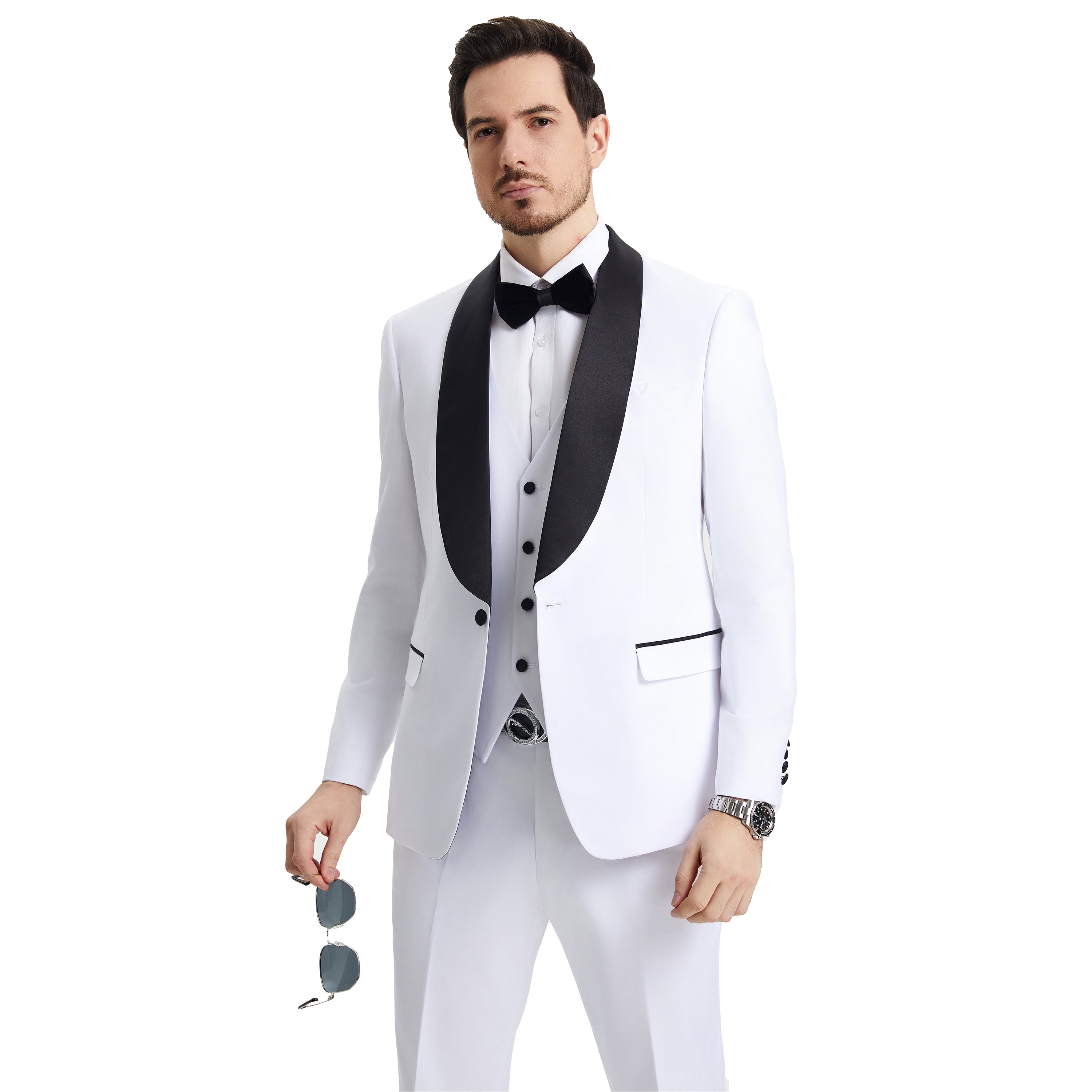 Men's Stacy Adams Hybrid-Fit 3pc Tuxedo Set