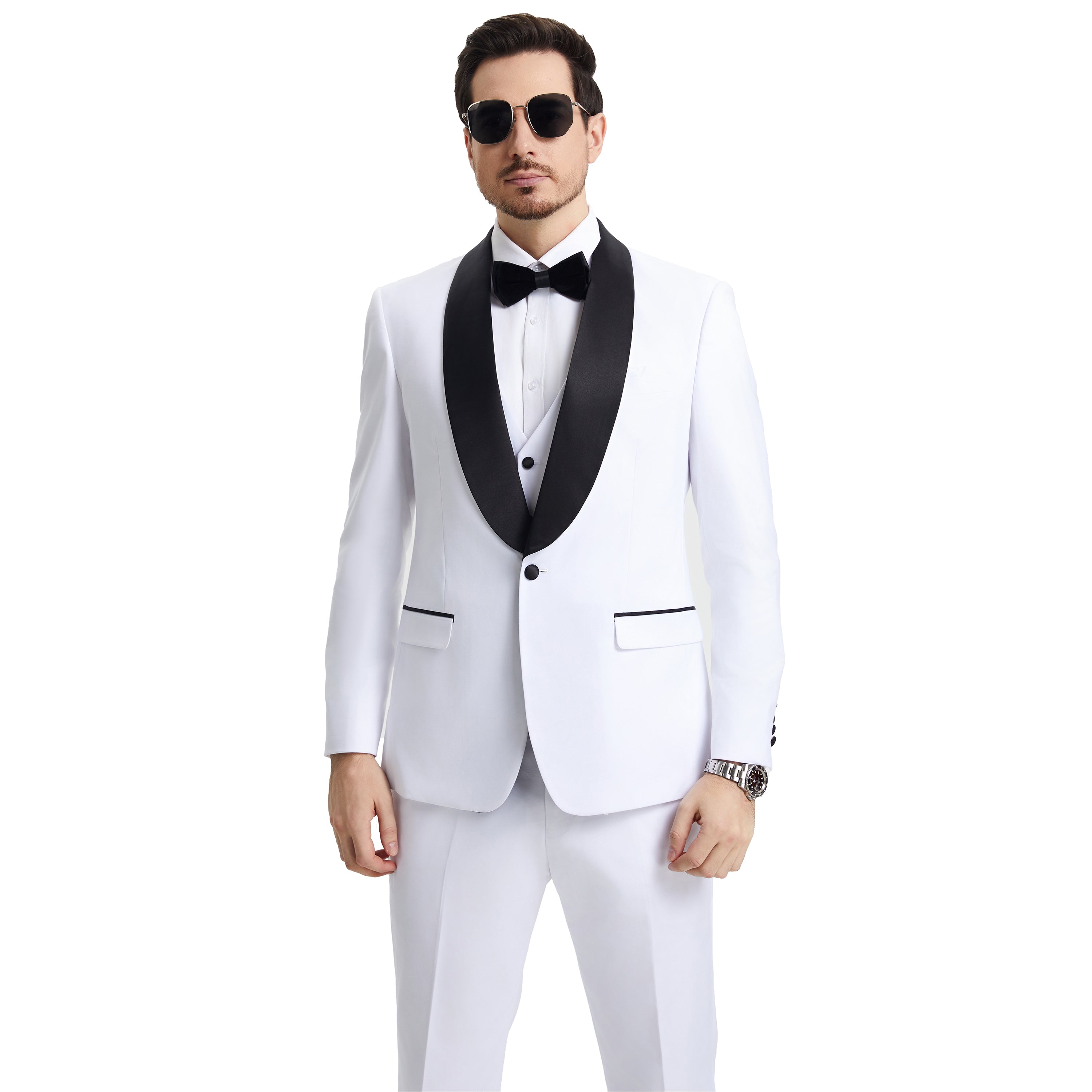 Men's Stacy Adams Hybrid-Fit 3pc Tuxedo Set