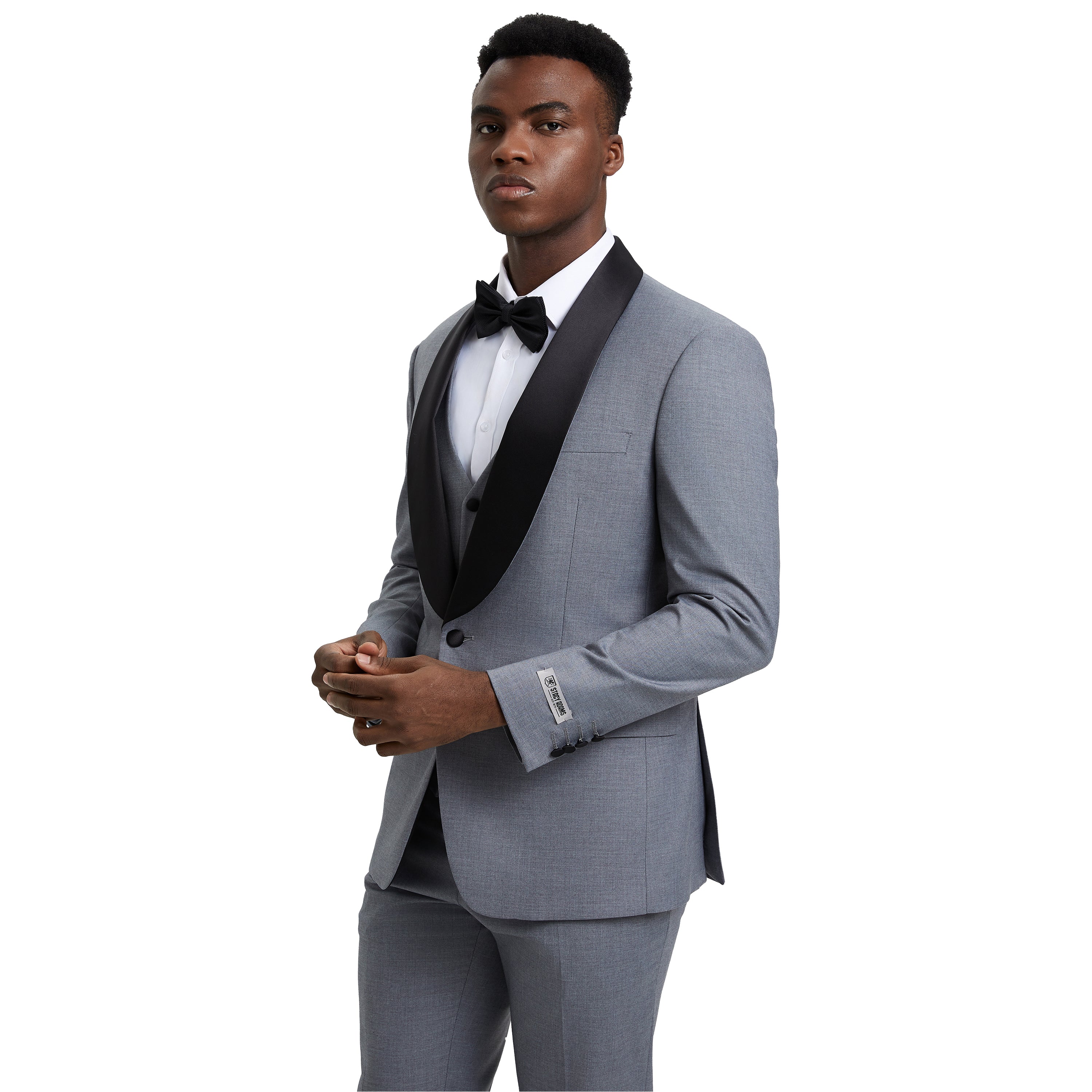 Men's Stacy Adams Hybrid-Fit 3pc Tuxedo Set