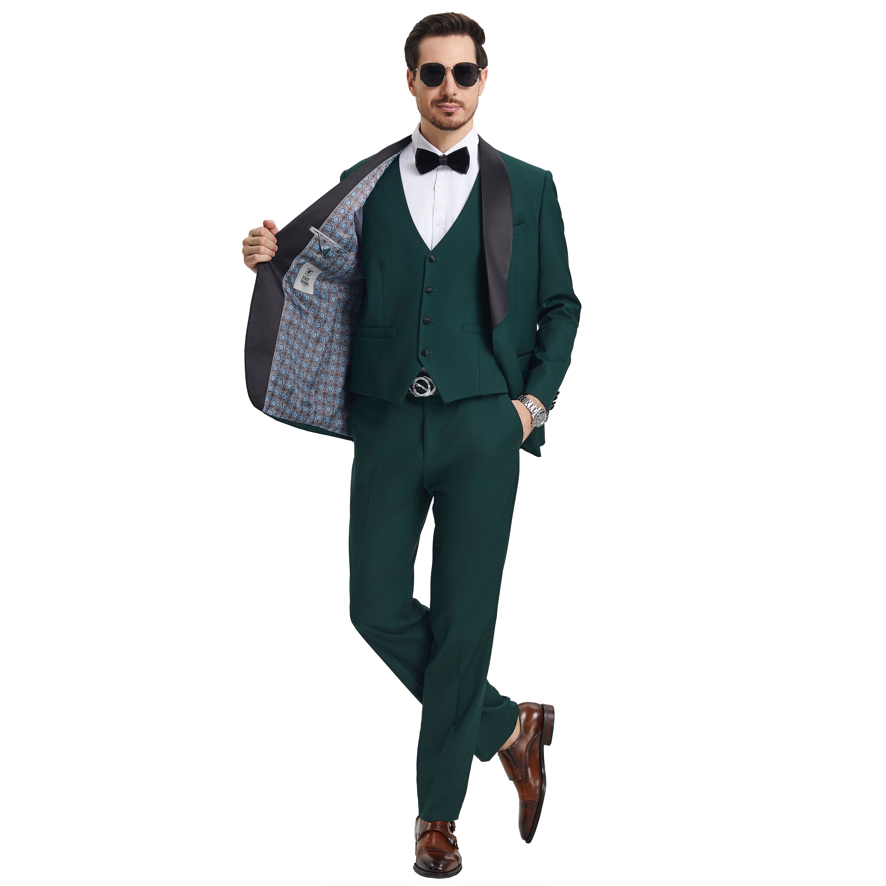 Men's Stacy Adams Hybrid-Fit 3pc Tuxedo Set