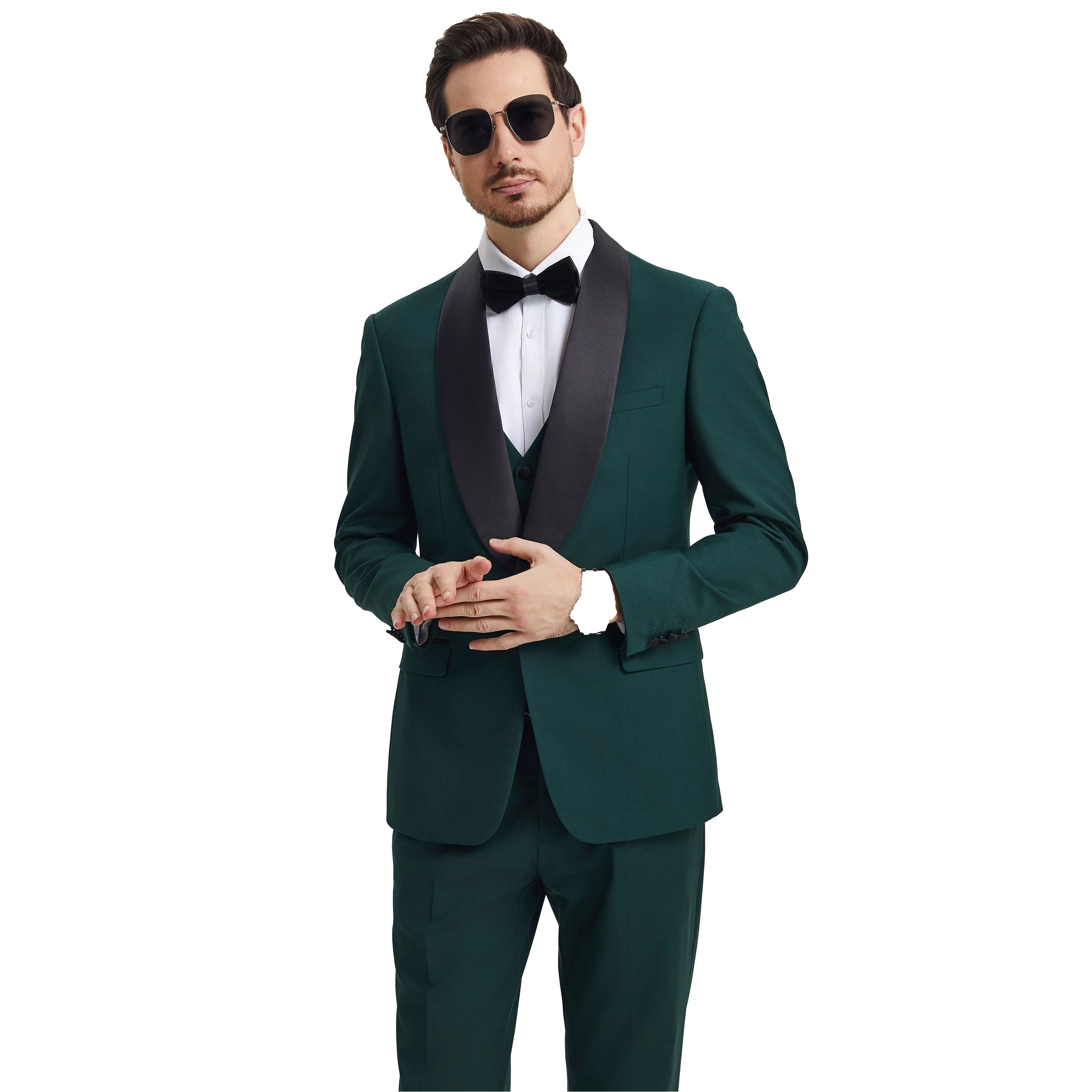 Men's Stacy Adams Hybrid-Fit 3pc Tuxedo Set