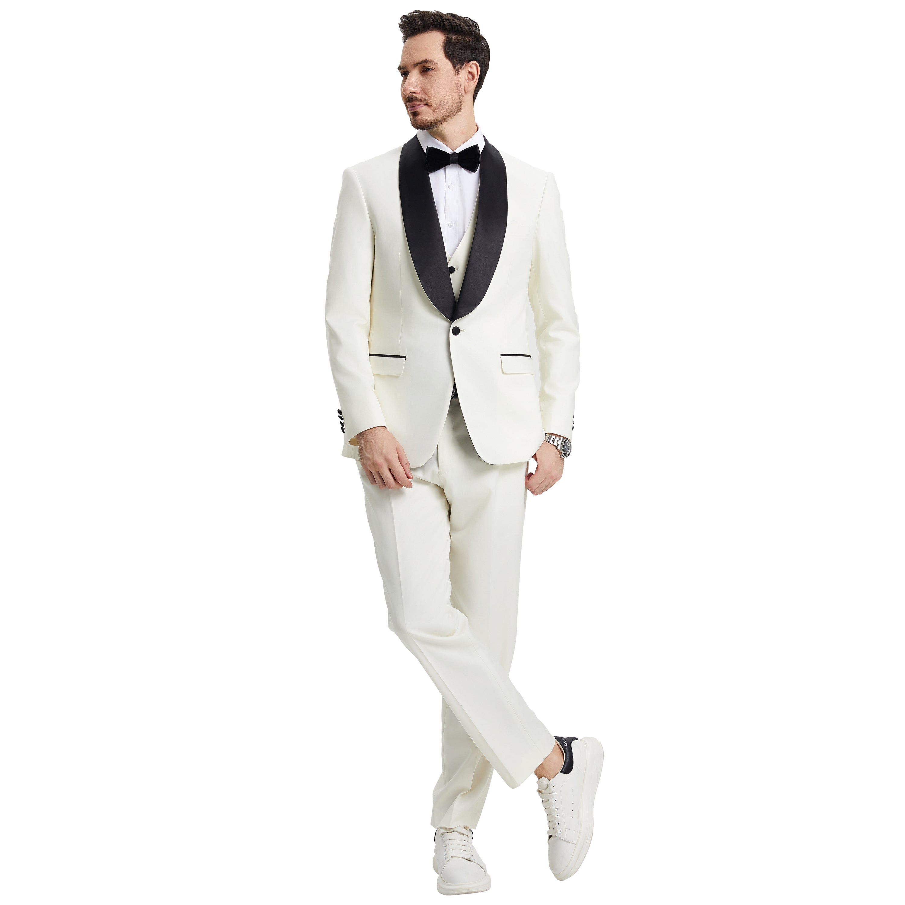 Men's Stacy Adams Hybrid-Fit 3pc Tuxedo Set