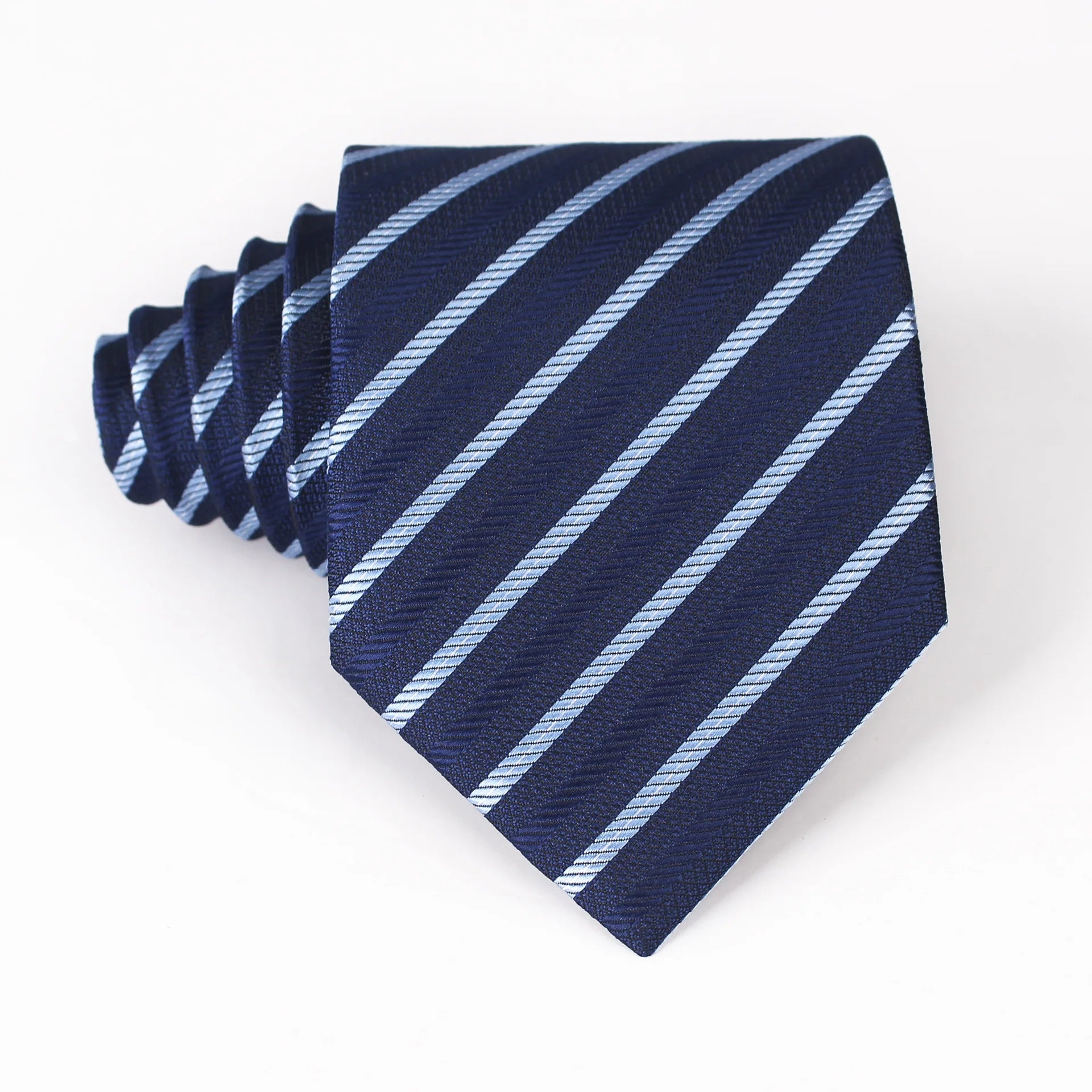 Navy with blue Stripe tie 8cm