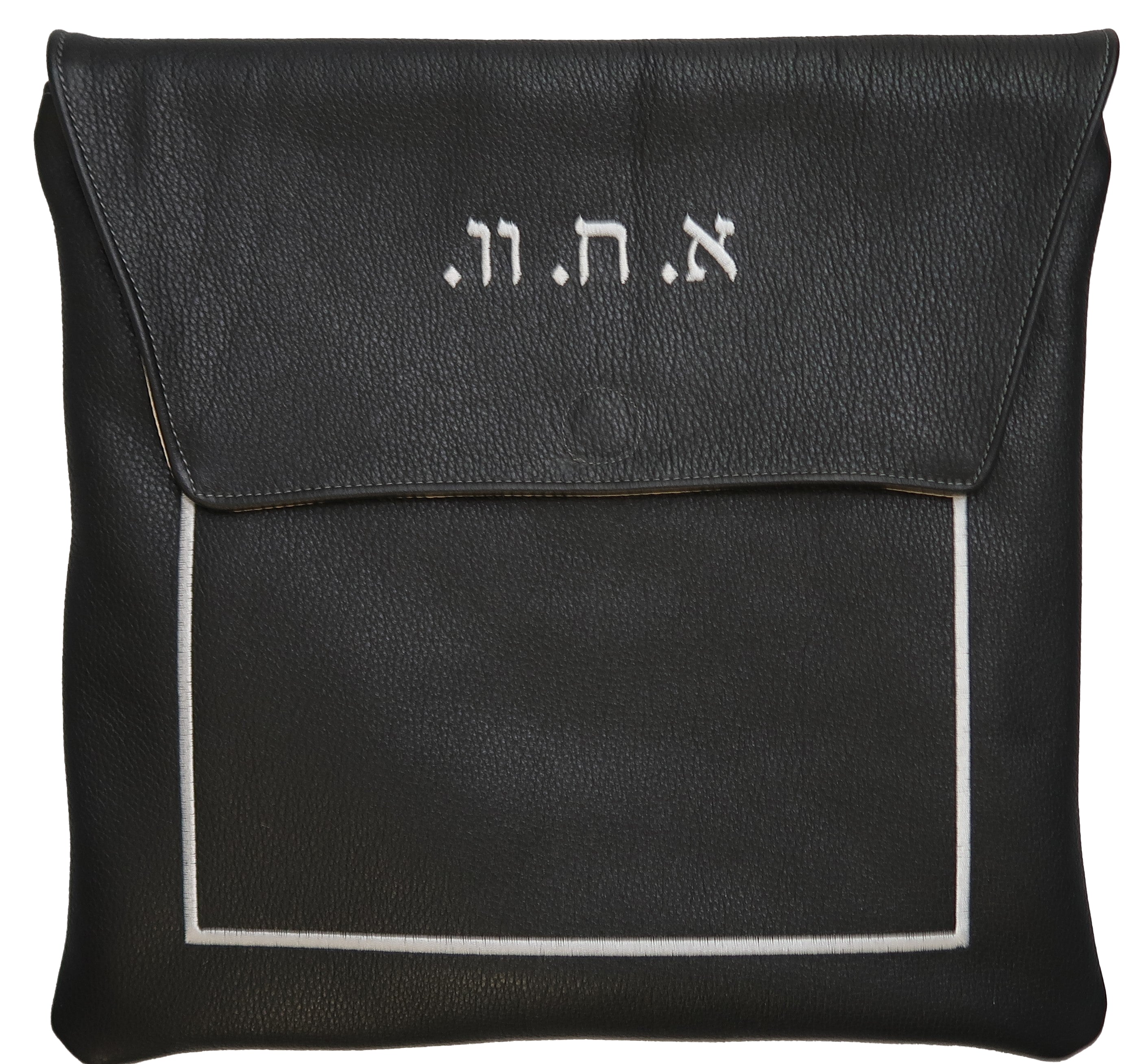Classic leather square shape border design with leather flap