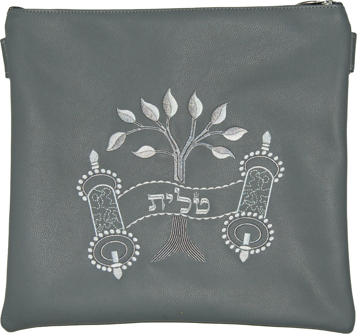 Classic Leather Tallis and Teffilin Bag Tree & Torah Design, Eitz Chaim, Tree of Life