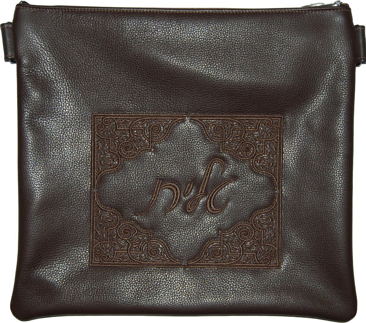 Classic Leather Tallis and Teffilin Bag Single Color Prestige Motif
