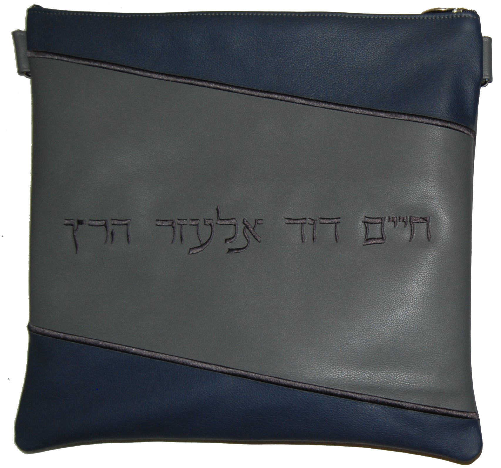 Leather Tallis & Tefilin Bag 3 Piece angle design